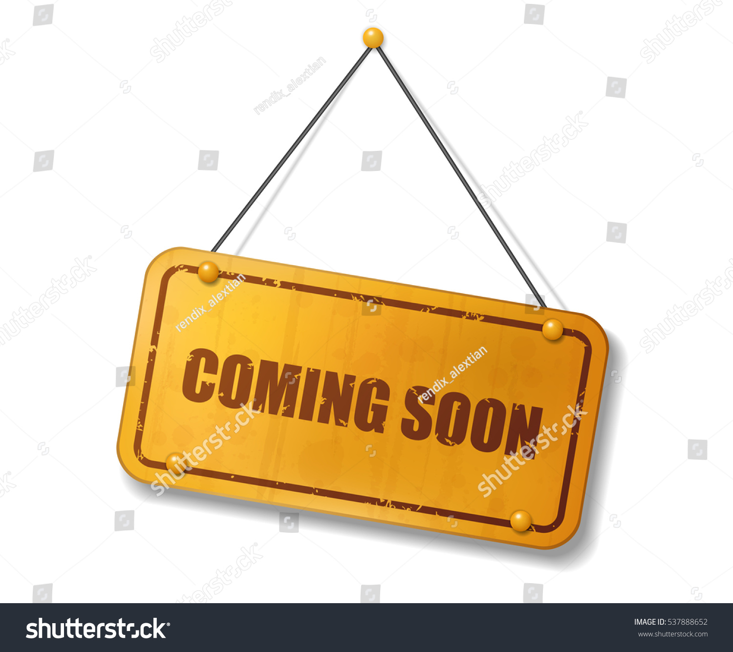 Vintage Old Gold Sign Coming Soon Stock Vector (Royalty Free) 537888652 ...