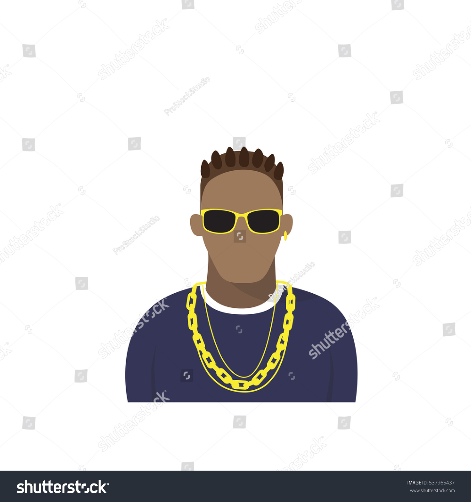 Profile Icon Male Avatar Man African Stock Vector (Royalty Free ...