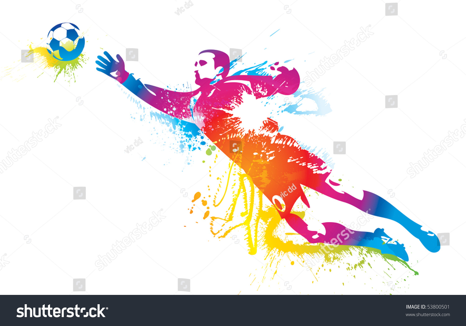 Football Goalkeeper Catches Ball Stock Illustration 53800501 | Shutterstock