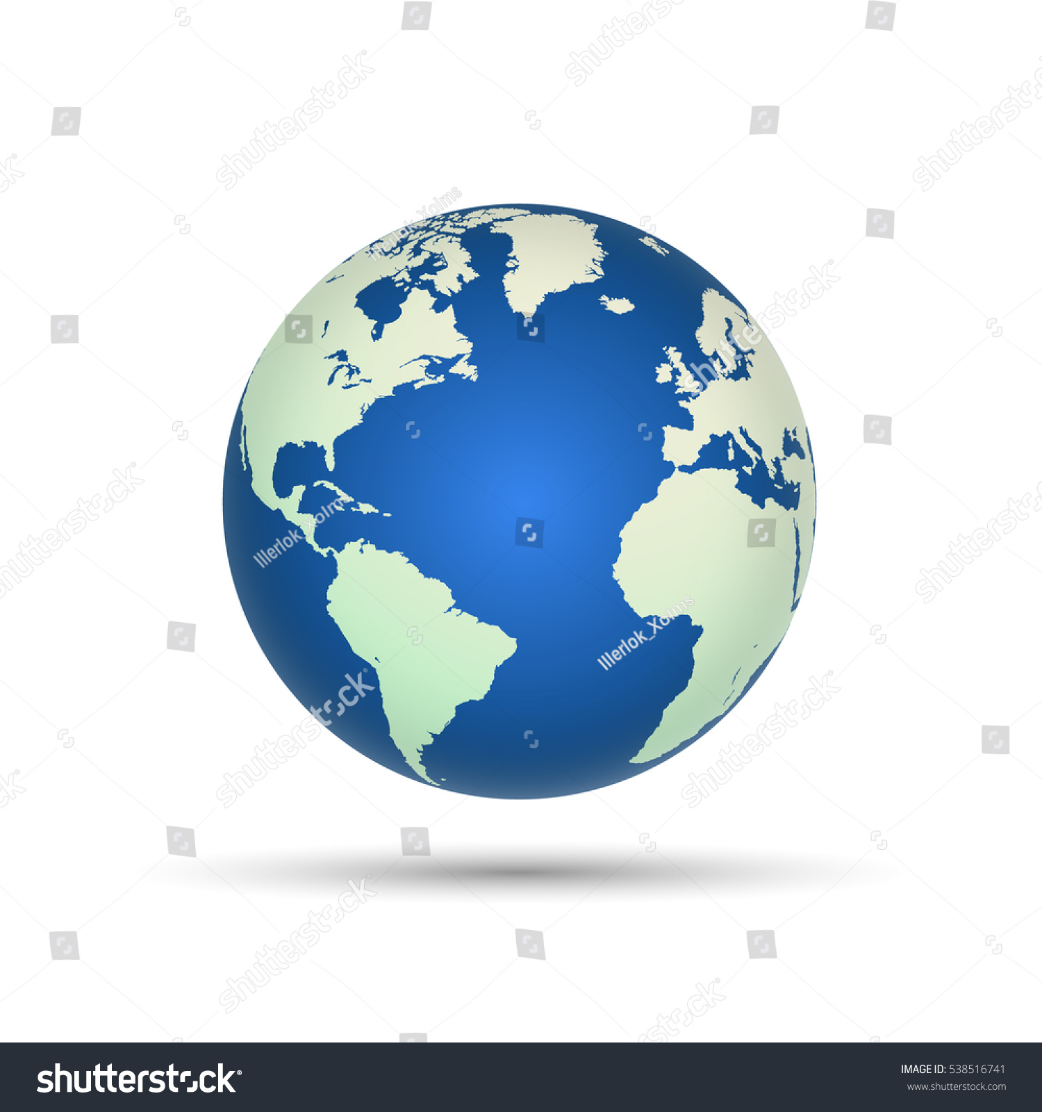 Illustration Earth Isolated On White Background Stock Vector (Royalty ...