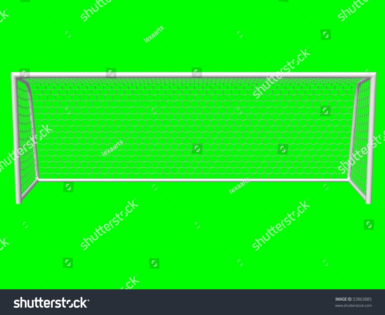 Soccer Goal Front View Isolated On Stock Illustration 53863885 ...