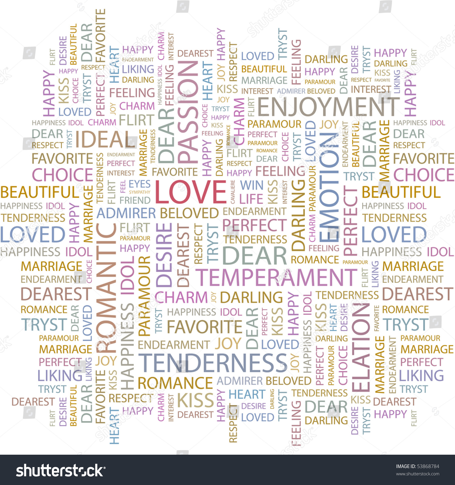 Love Word Collage On White Background Stock Vector (Royalty Free ...