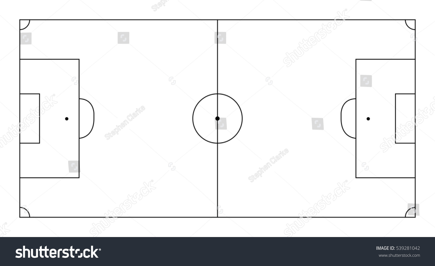 Football Pitch Layout Stock Illustration 539281042 | Shutterstock