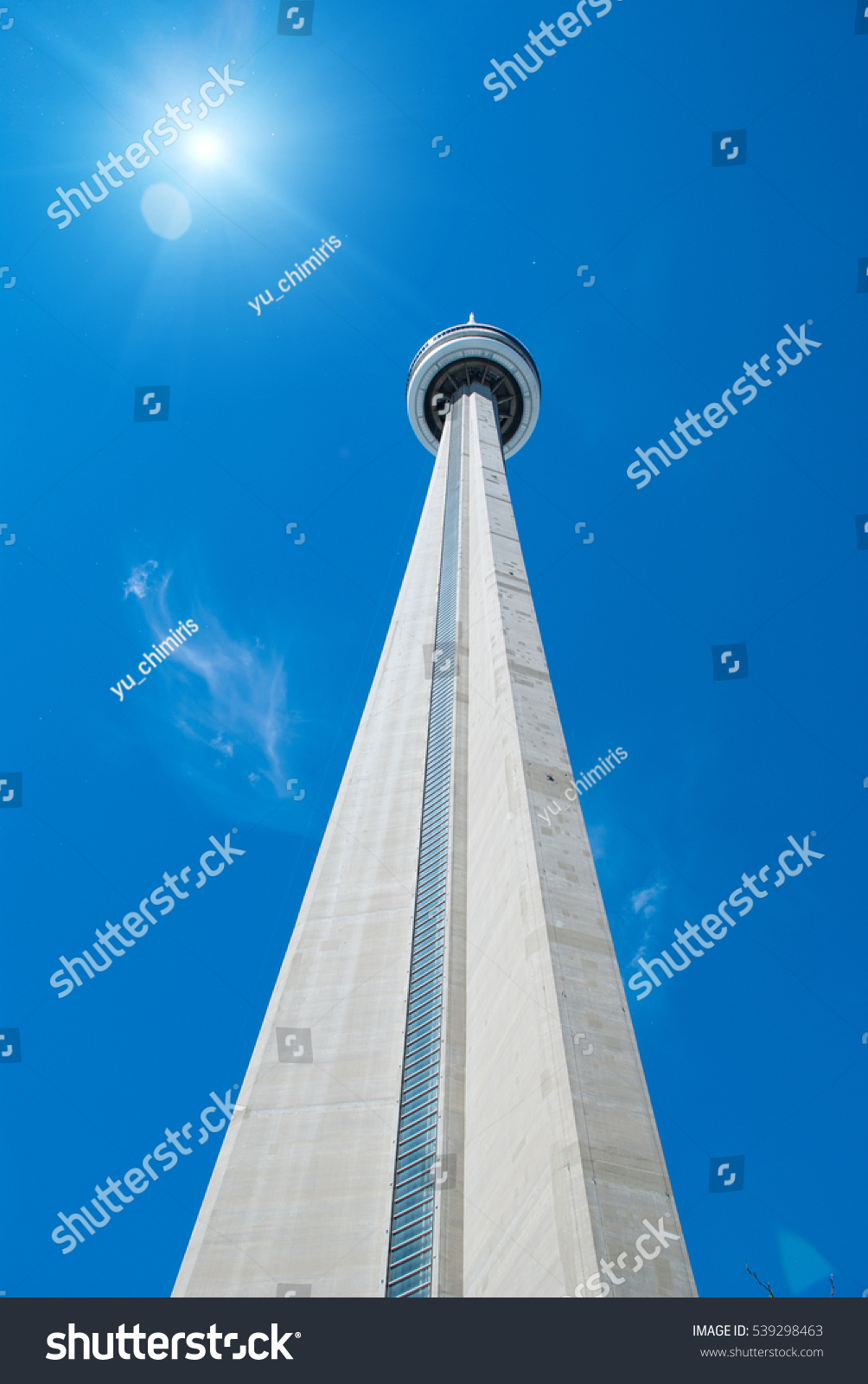 Cn Tower Toronto Downtown Ontario Canada Stock Photo 539298463 ...