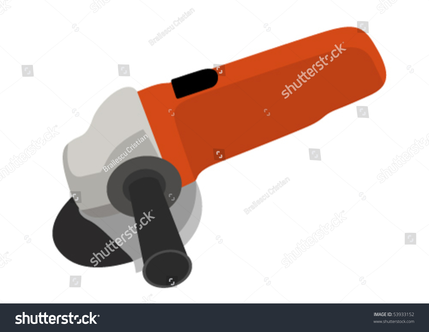 Angle Grinder Vector Isolated On White Stock Vector (Royalty Free