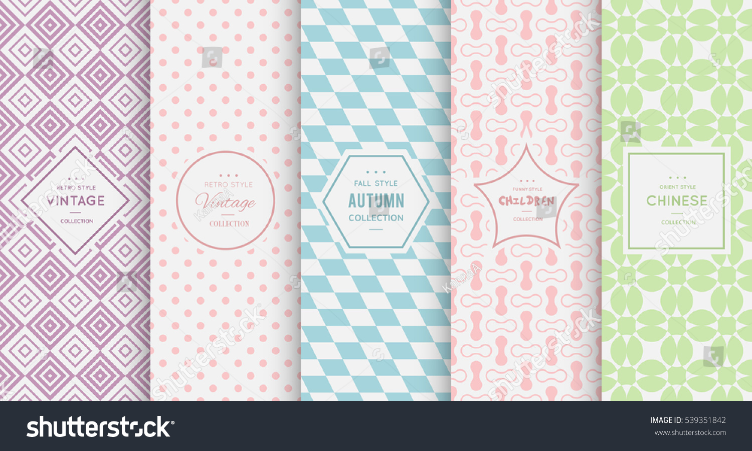 Retro Pastel Seamless Pattern Background Vector Stock Vector (Royalty ...