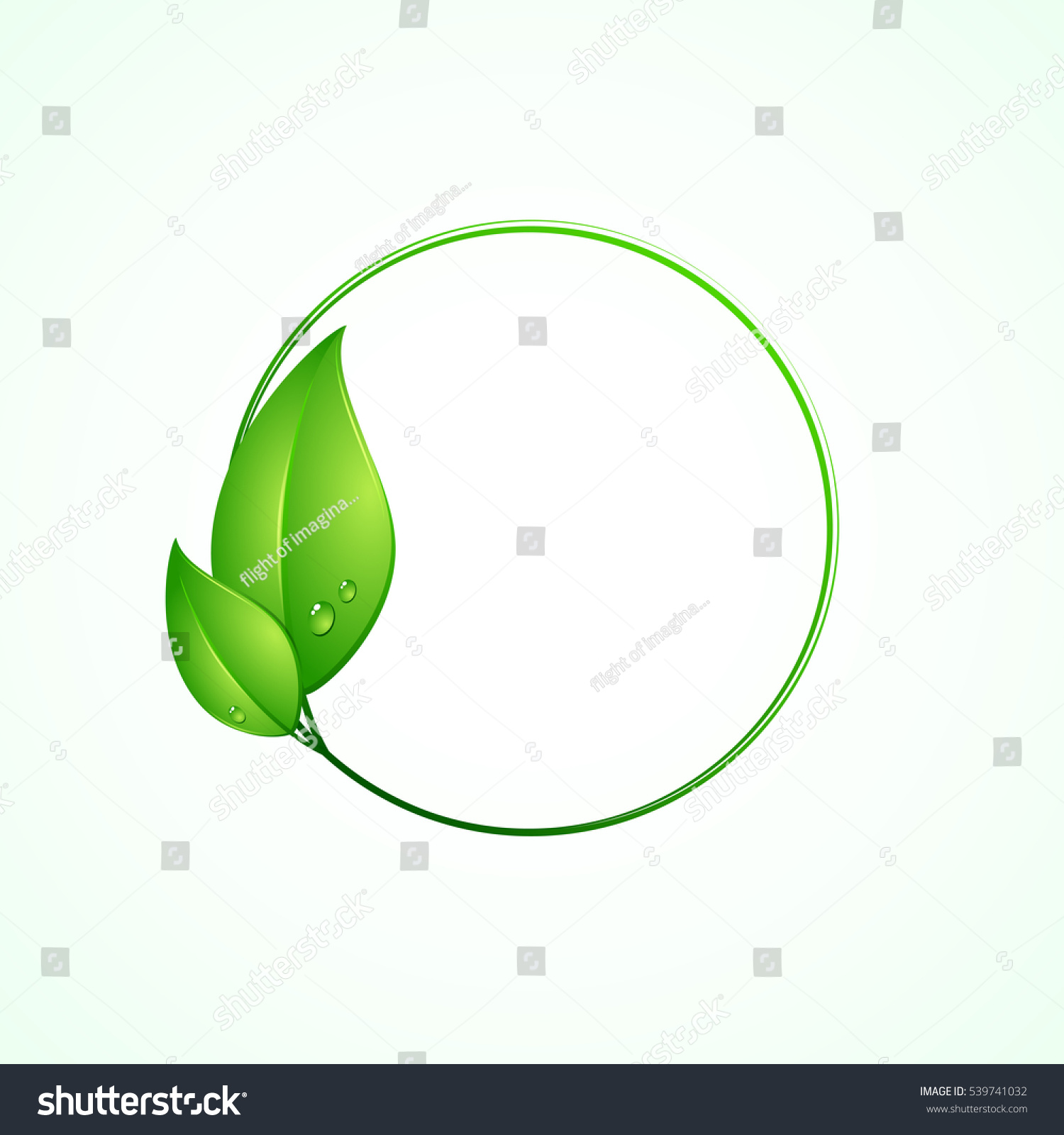 Eco Friendly Concept Green Round Frame Stock Vector (Royalty Free ...