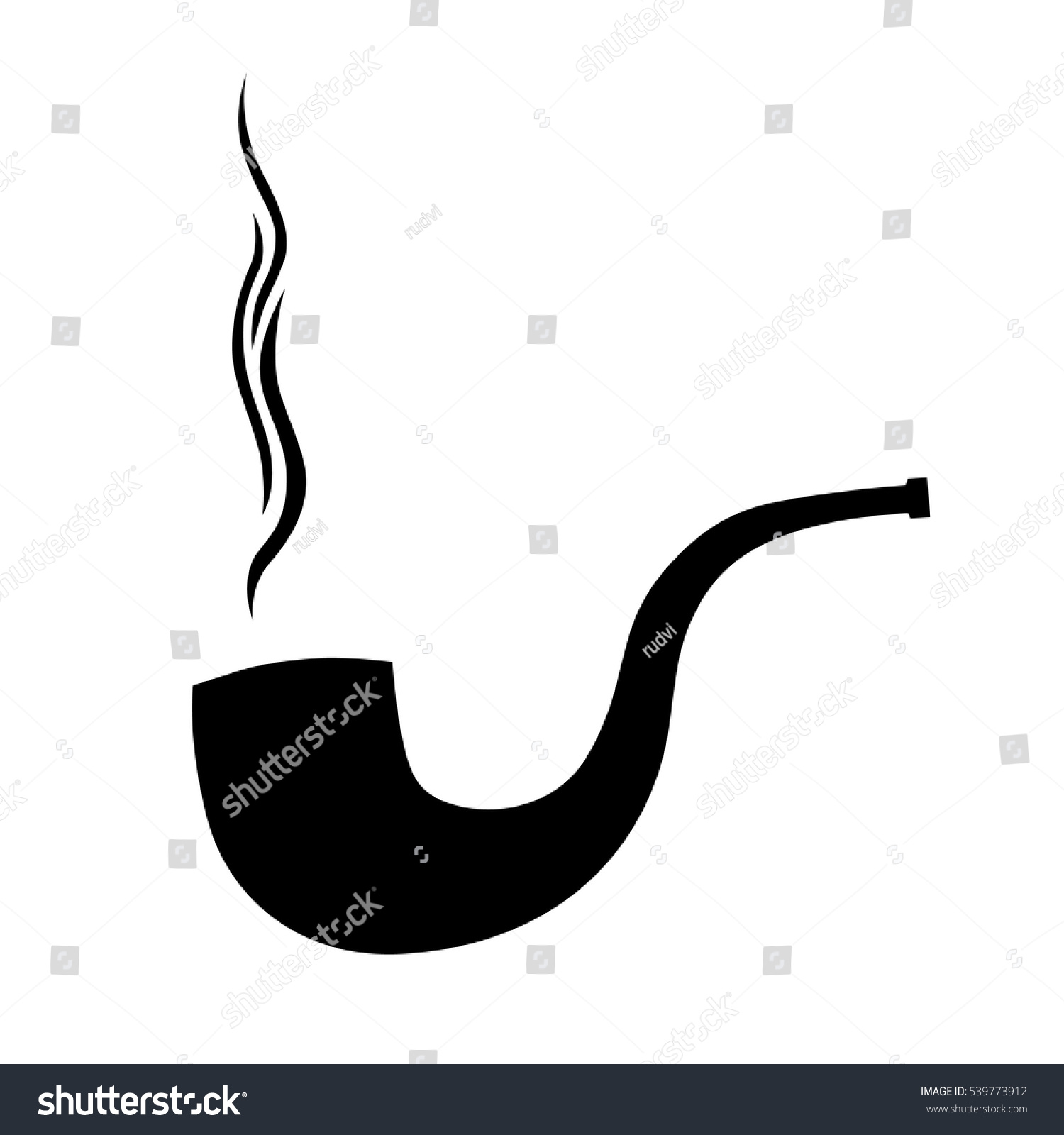 Pipe Black Logo Isolated Vector Silhouette Stock Vector (Royalty Free ...