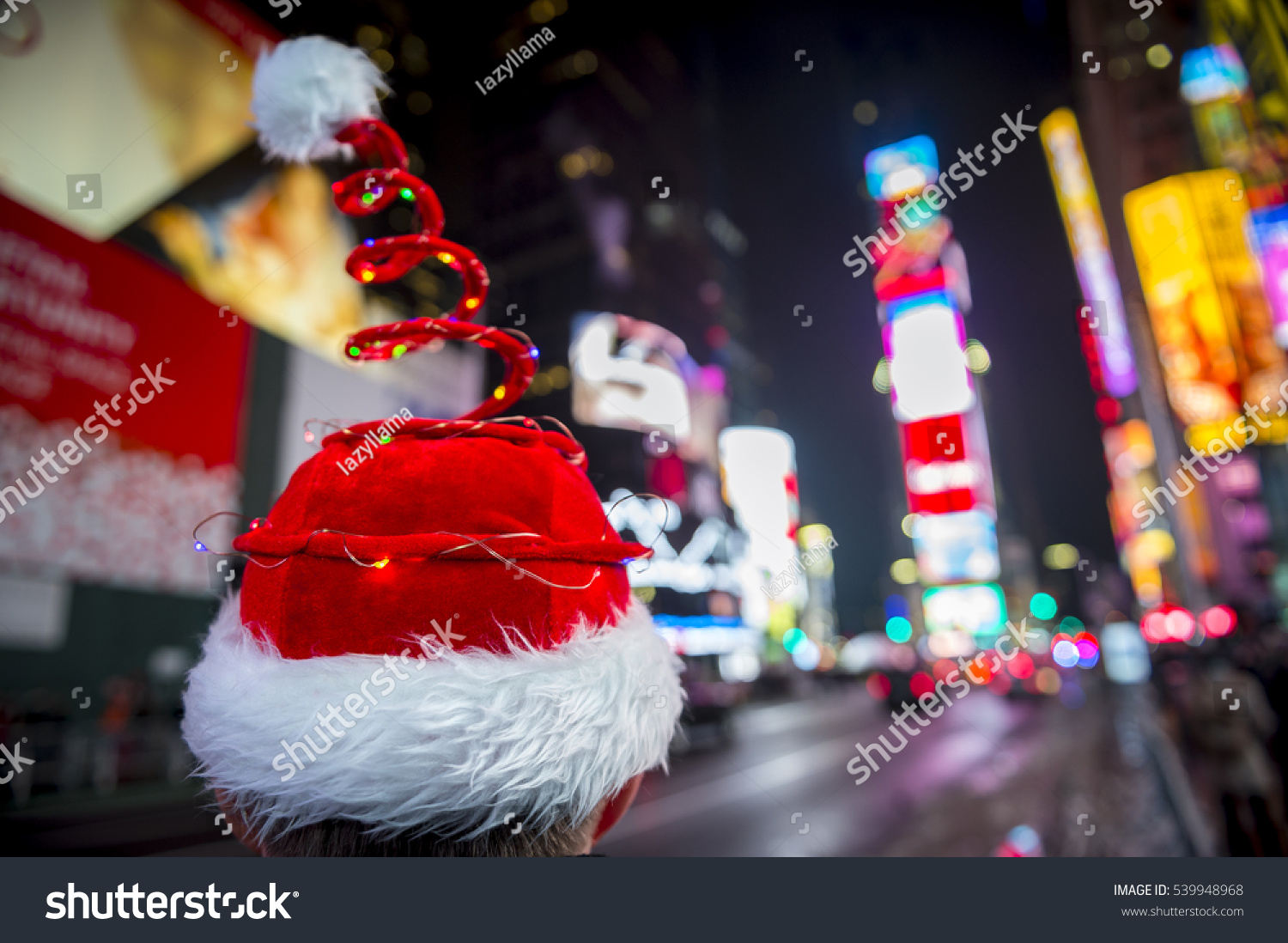 hats with christmas lights