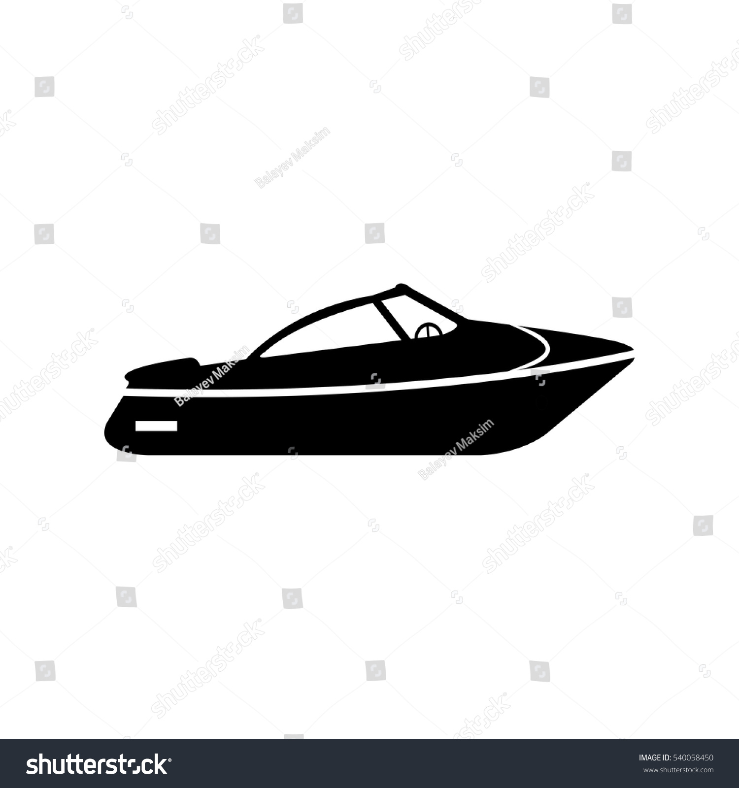 Лодка спереди вектор
