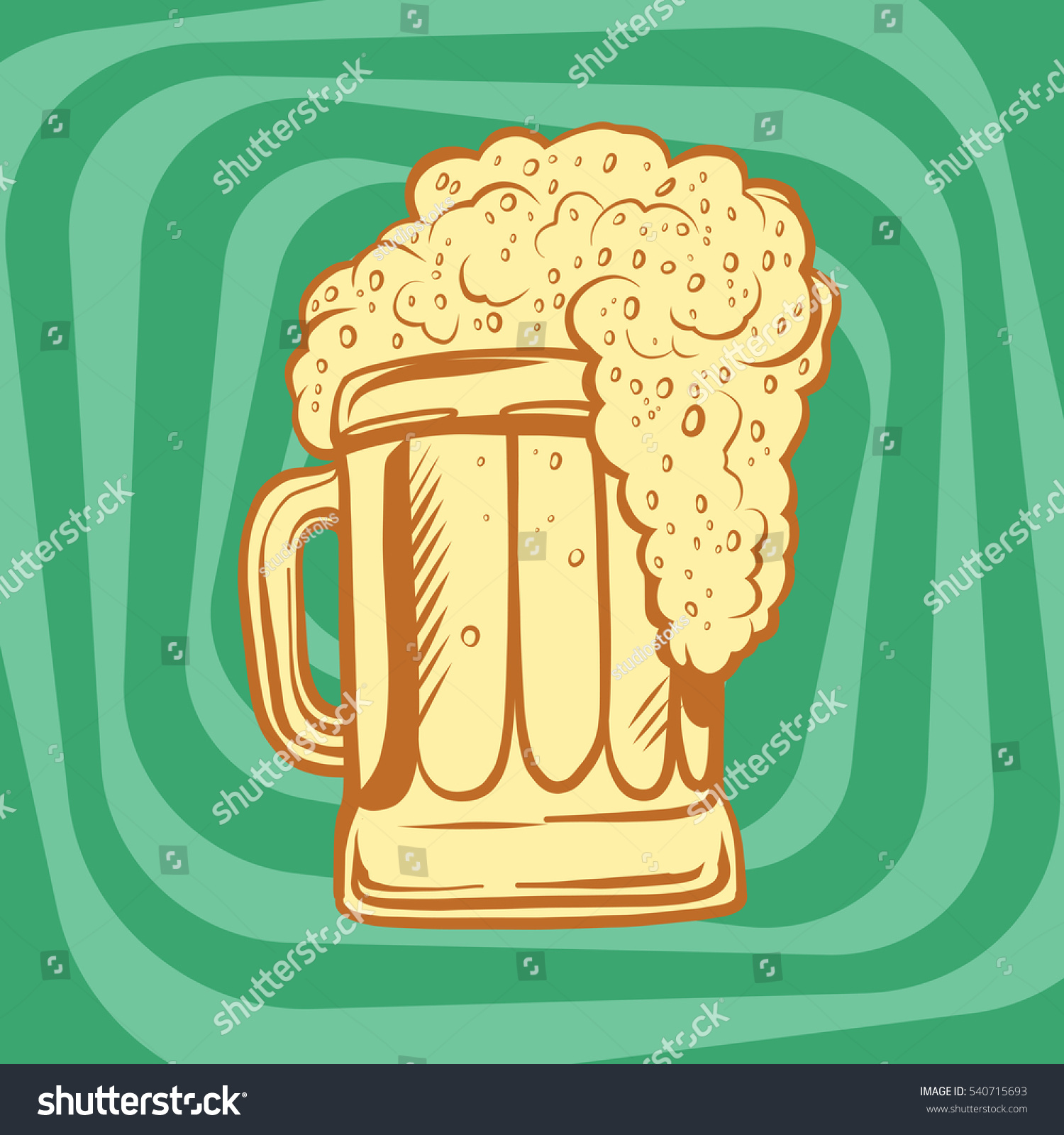 Mug Foamy Beer Pop Art Retro Stock Vector Royalty Free 540715693 Shutterstock 4550