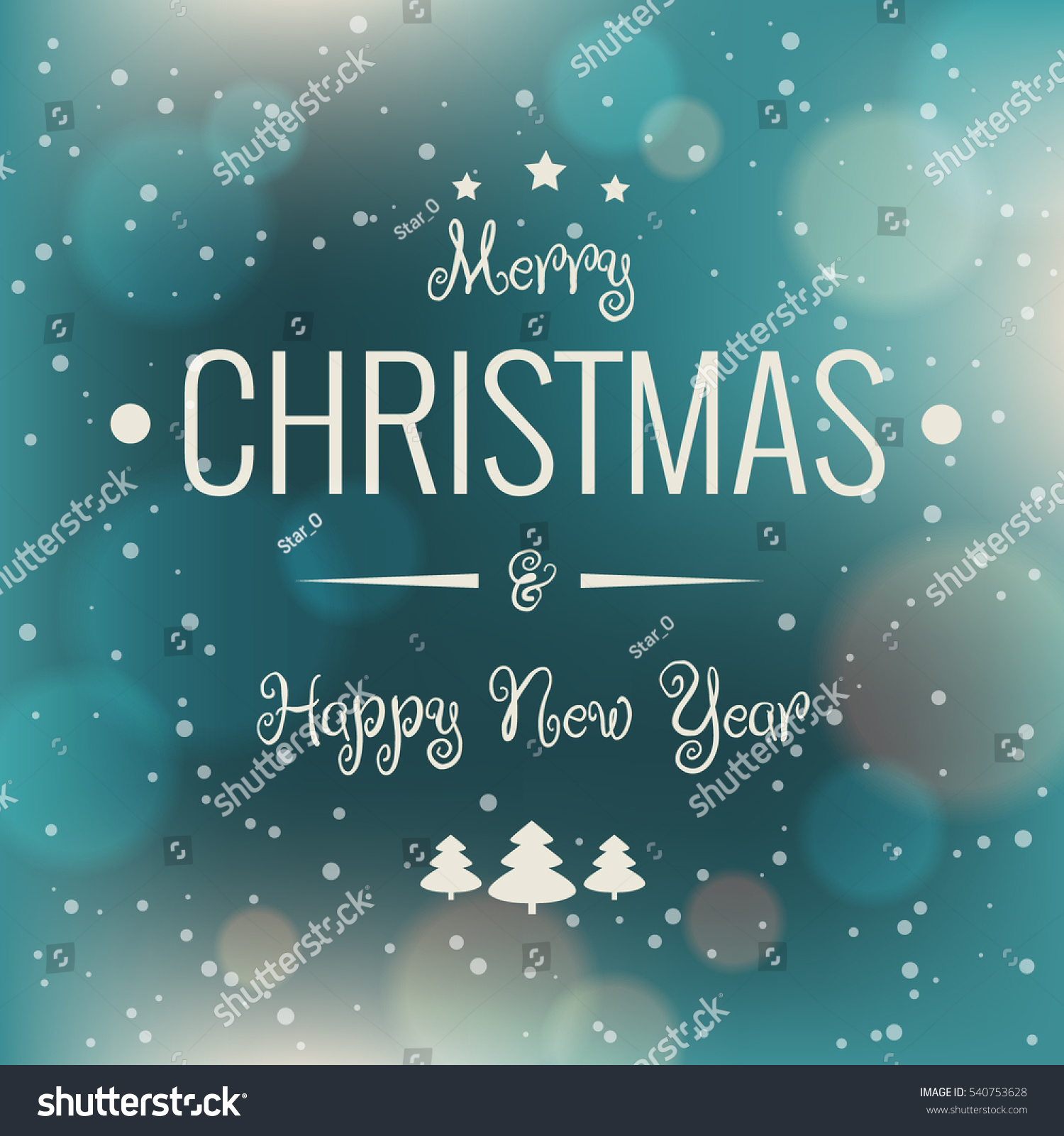 Merry Christmas Happy New Year Card Stock Vector (Royalty Free ...