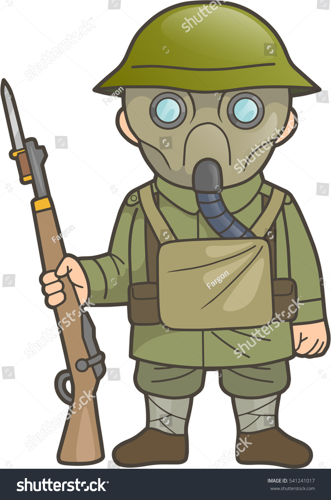 Cartoon British Soldier During World War Stock Vector (royalty Free 