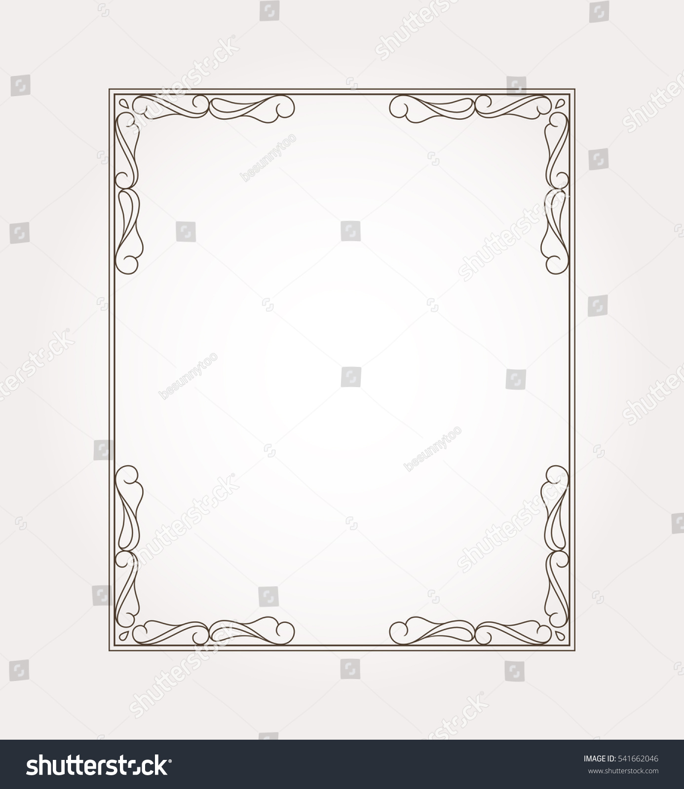 Fancy Frame Border Page Ornament Decorative Stock Vector (Royalty Free ...