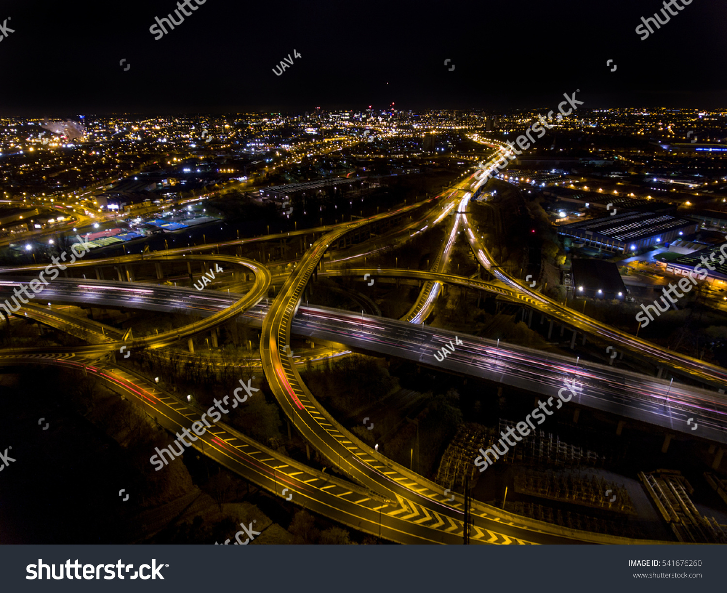 Aerial View Spaghetti Junction Birmingham City Stock Photo 541676260 ...