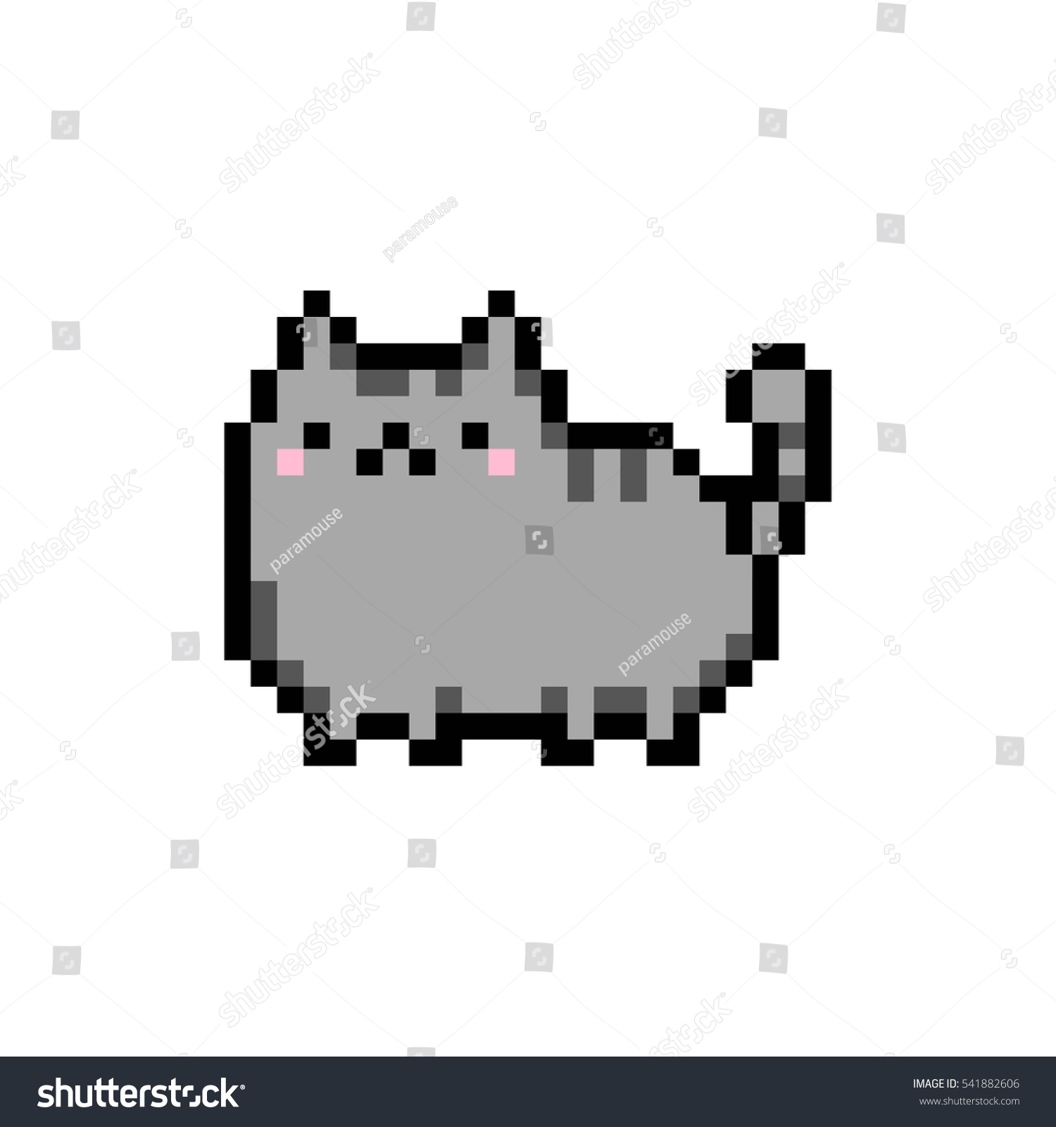 Пиксельная морда кота