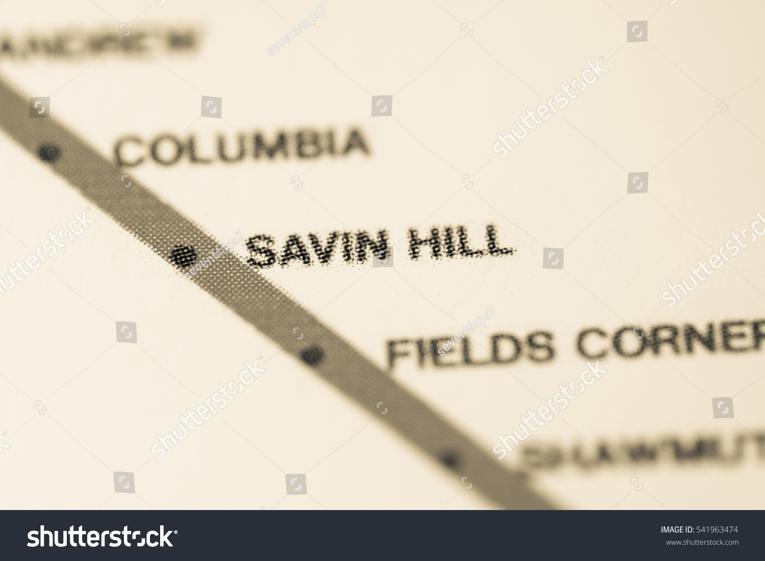 Stock Photo Savin Hill Station Boston Metro Map 541963474 