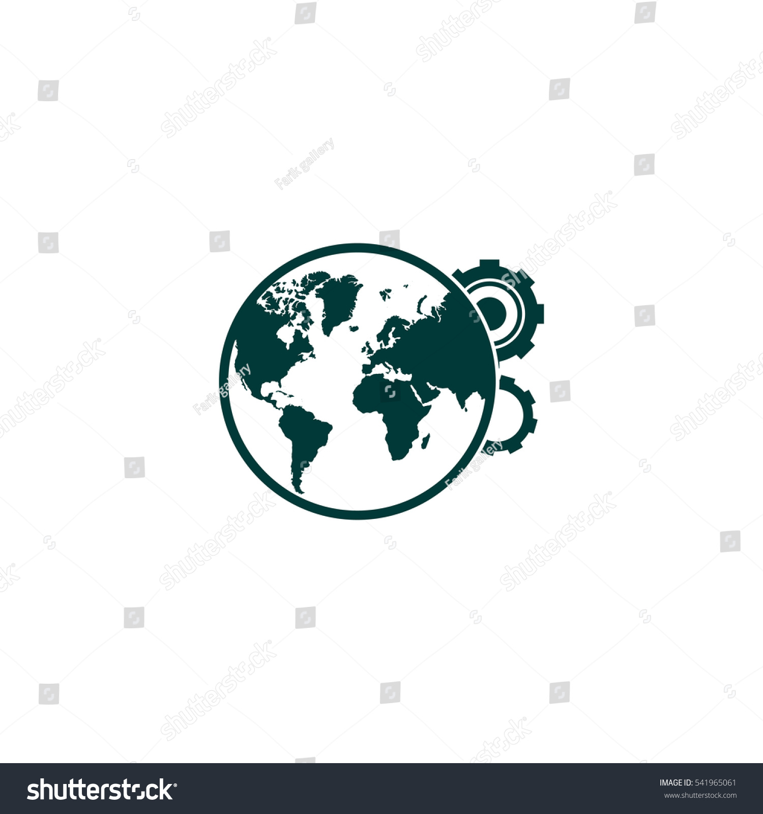 Globe Gear Icon Stock Vector (Royalty Free) 541965061 | Shutterstock