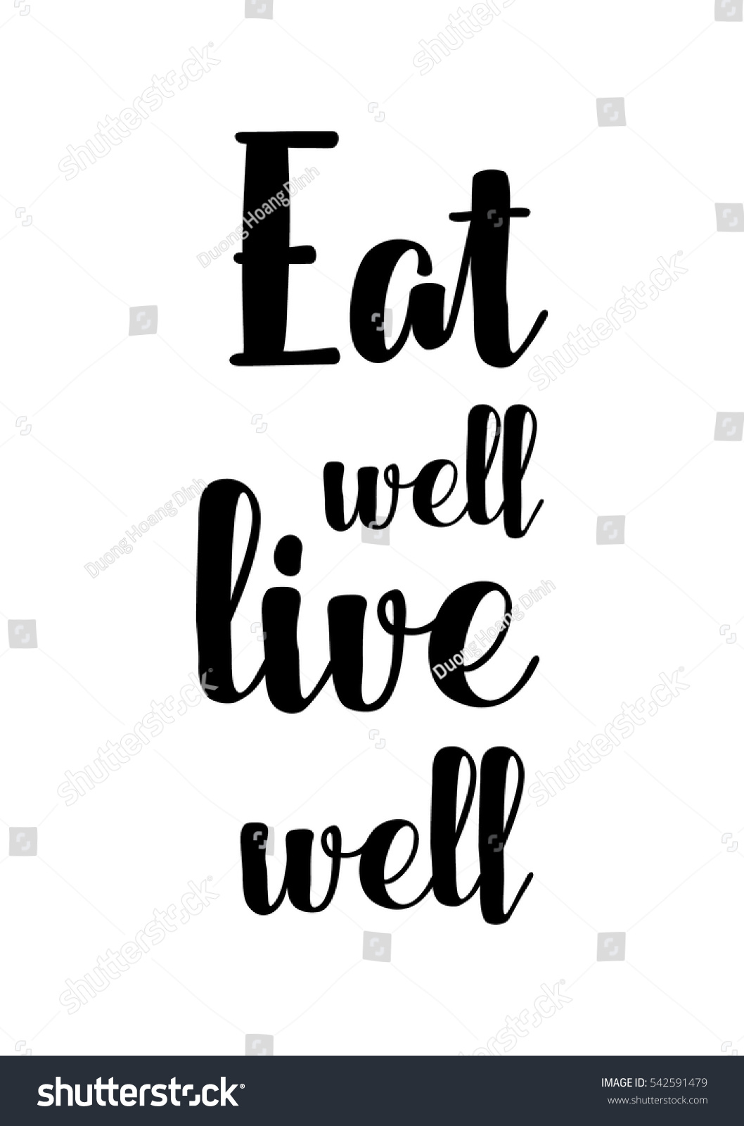 Quote Food Calligraphy Style Hand Lettering Stock Vector (Royalty Free ...