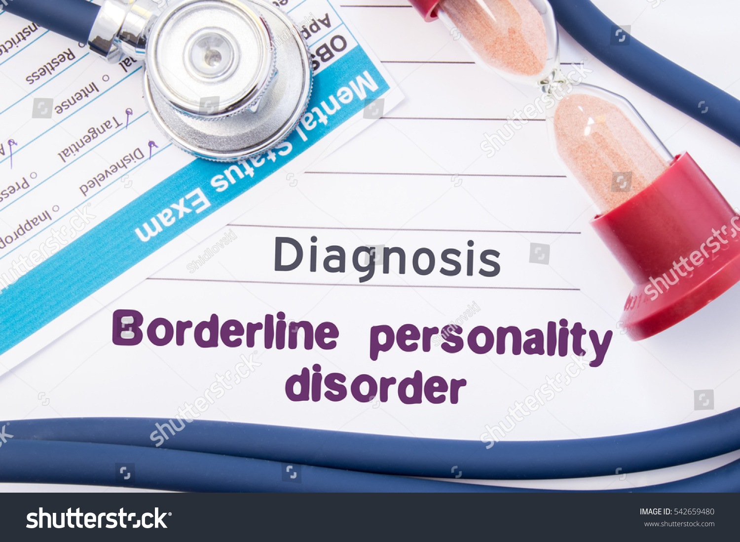 Diagnosis Borderline Personality Disorder Bpd On Stock Photo 542659480 ...