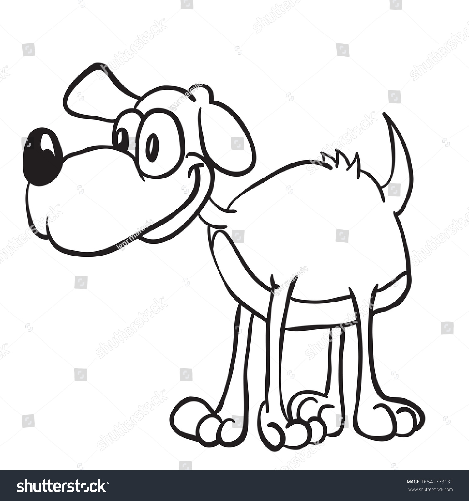 Dog Cartoon Illustration Stock Vector (Royalty Free) 542773132 ...