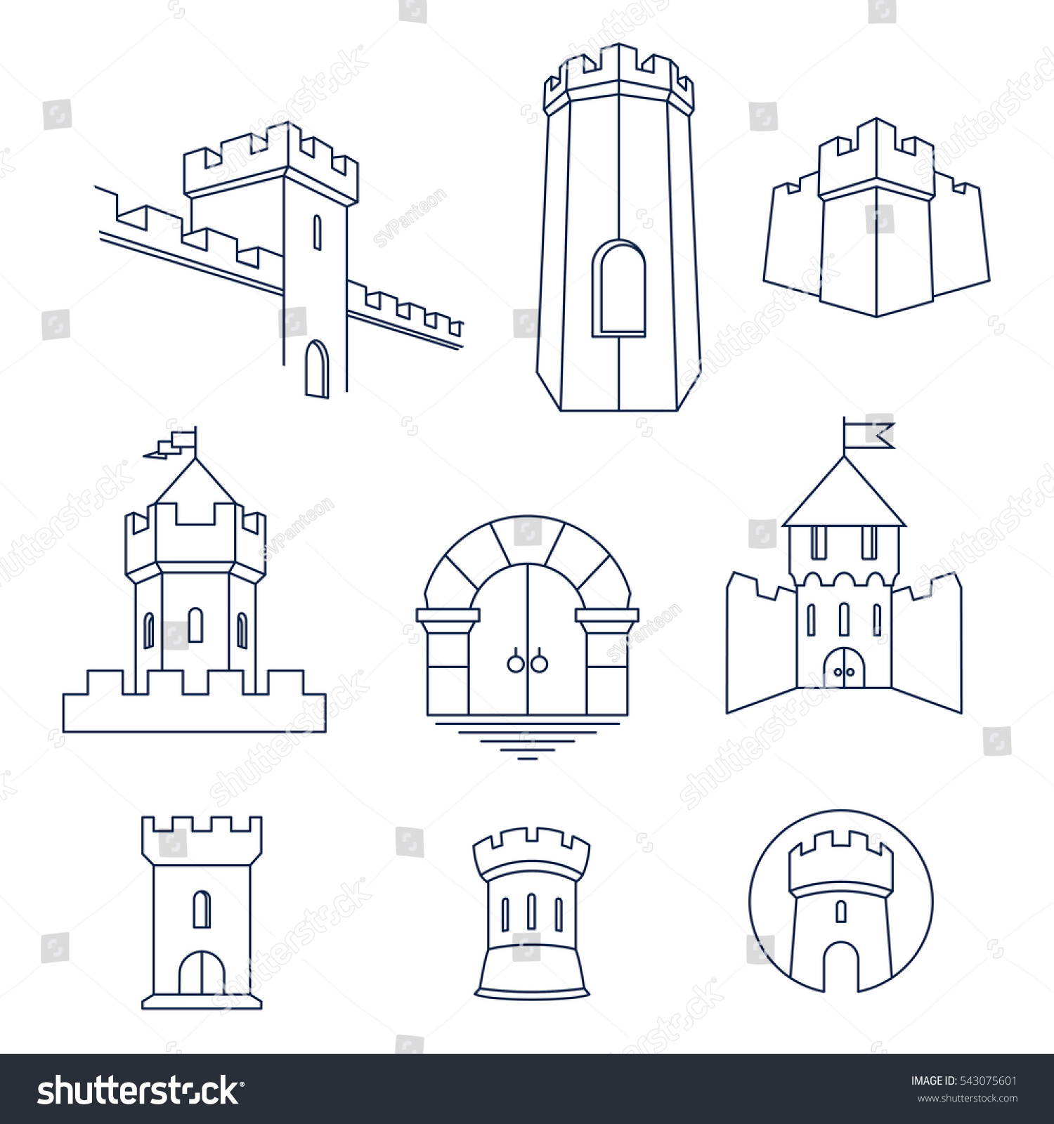 Схематичное изображение замка