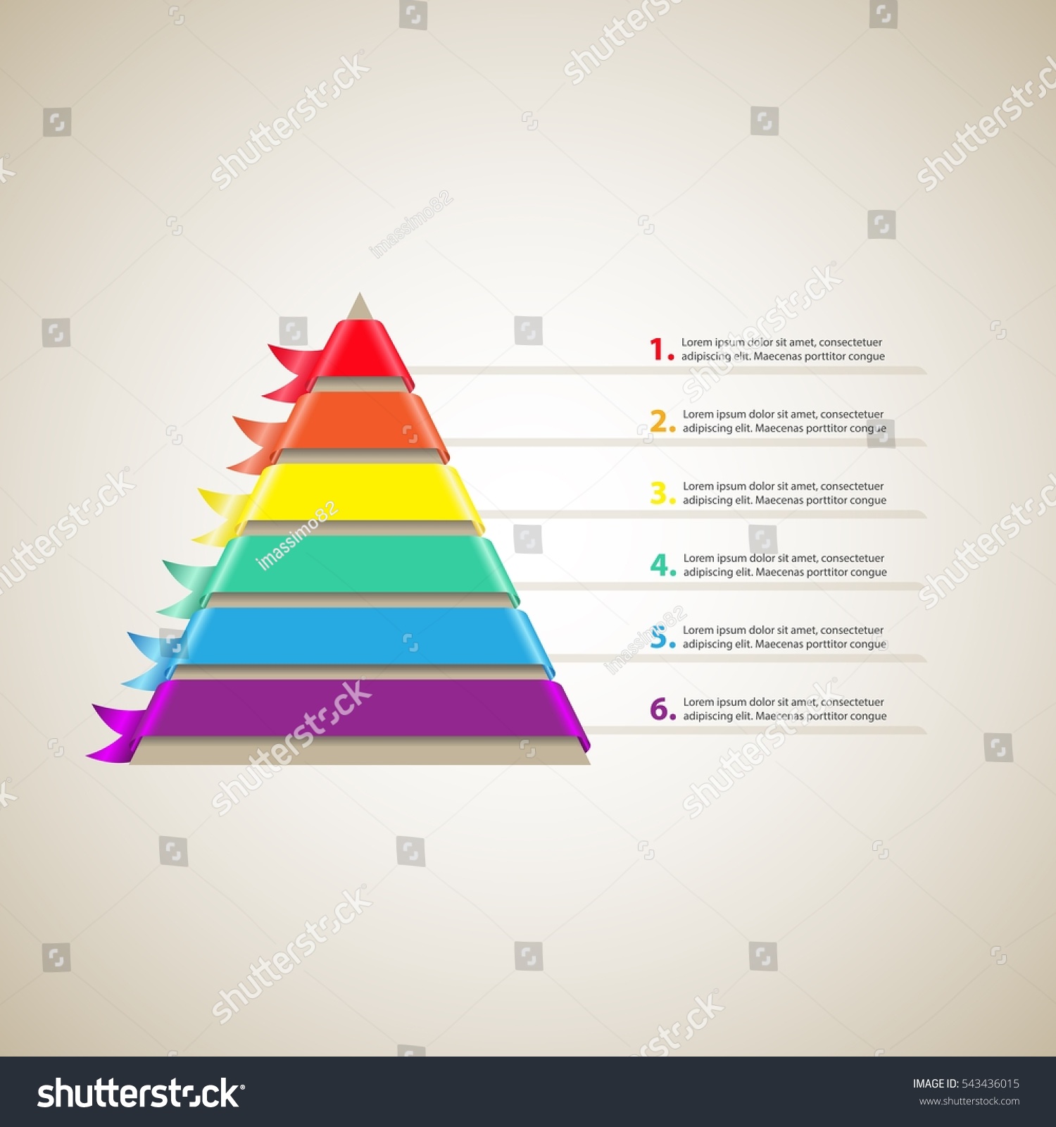 Hierarchy Needs Pyramid Cone 6 Bright Stock Vector (Royalty Free ...