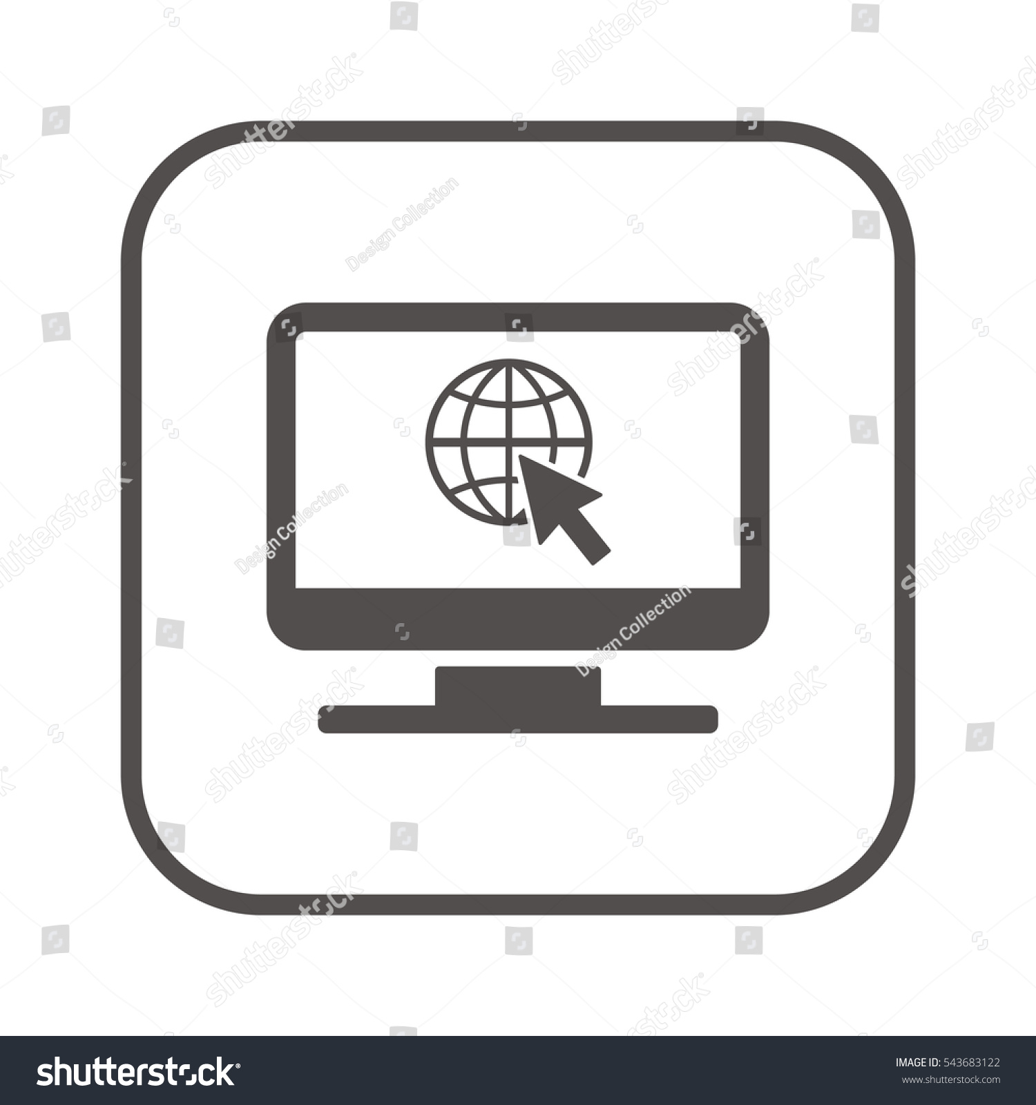 Website Iconvector Flat Design Stock Vector (Royalty Free) 543683122 ...