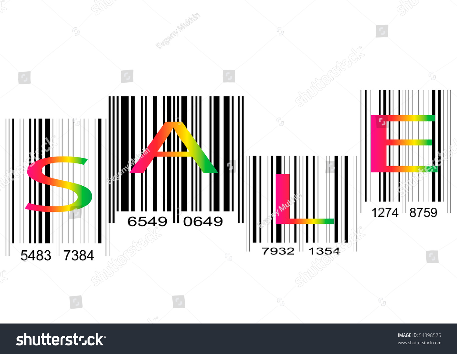 Sale Label Stylized Barcode Vector Illustration Stock Vector (Royalty ...