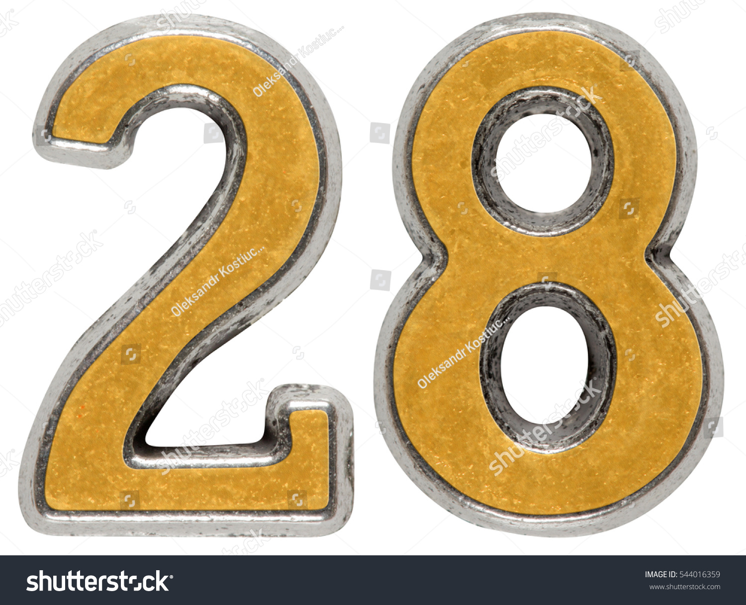 Цифра 28 на прозрачном фоне