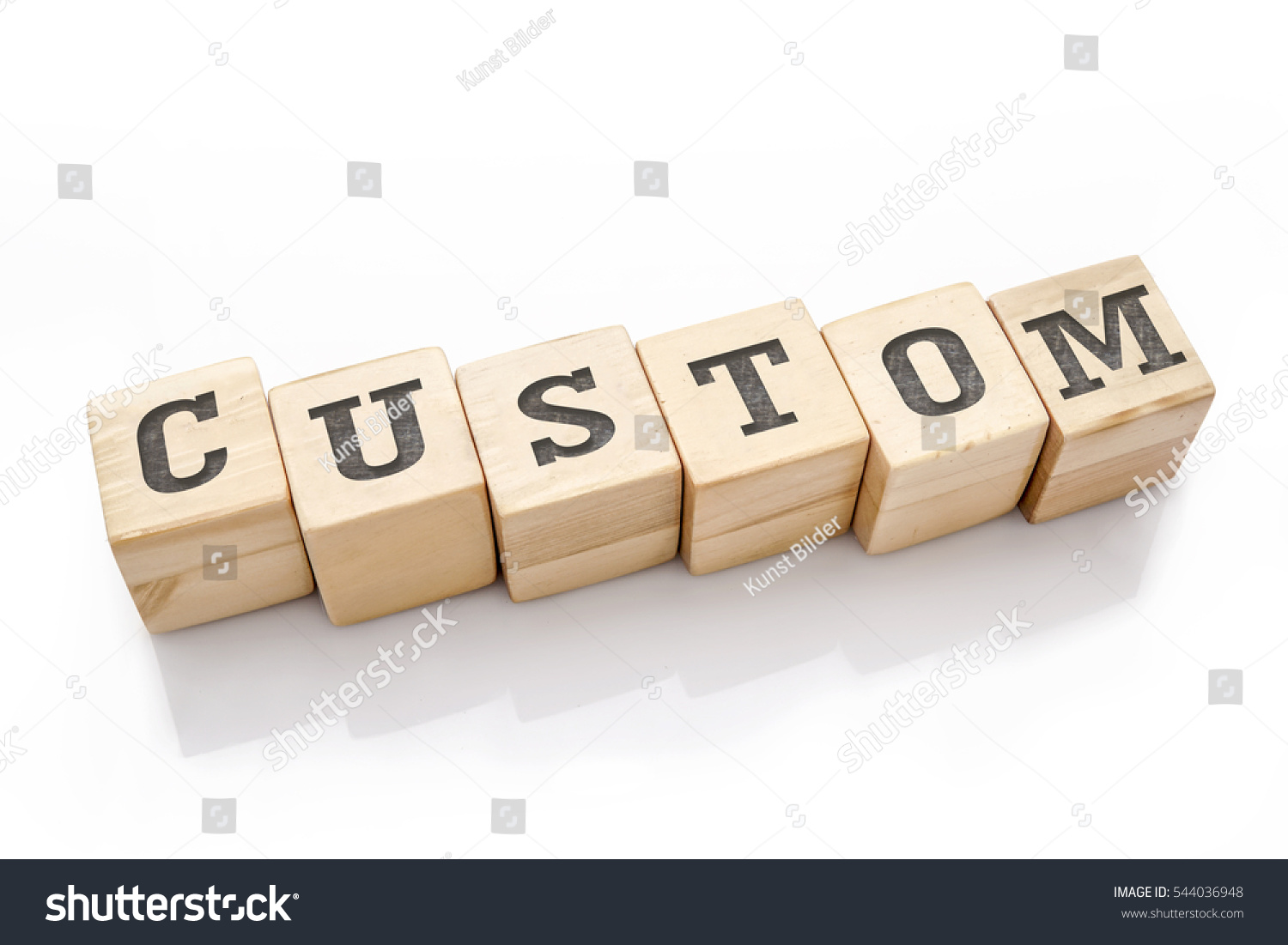 Custom Word Made Building Blocks Isolated Stock Photo 544036948 ...