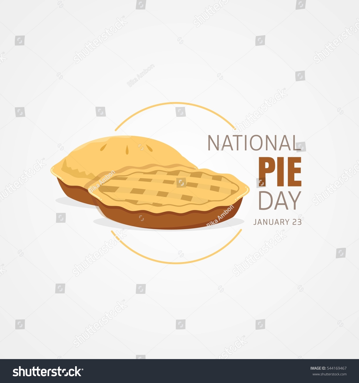 National Pie Day Vector Illustration Flat Stock Vector (Royalty Free ...