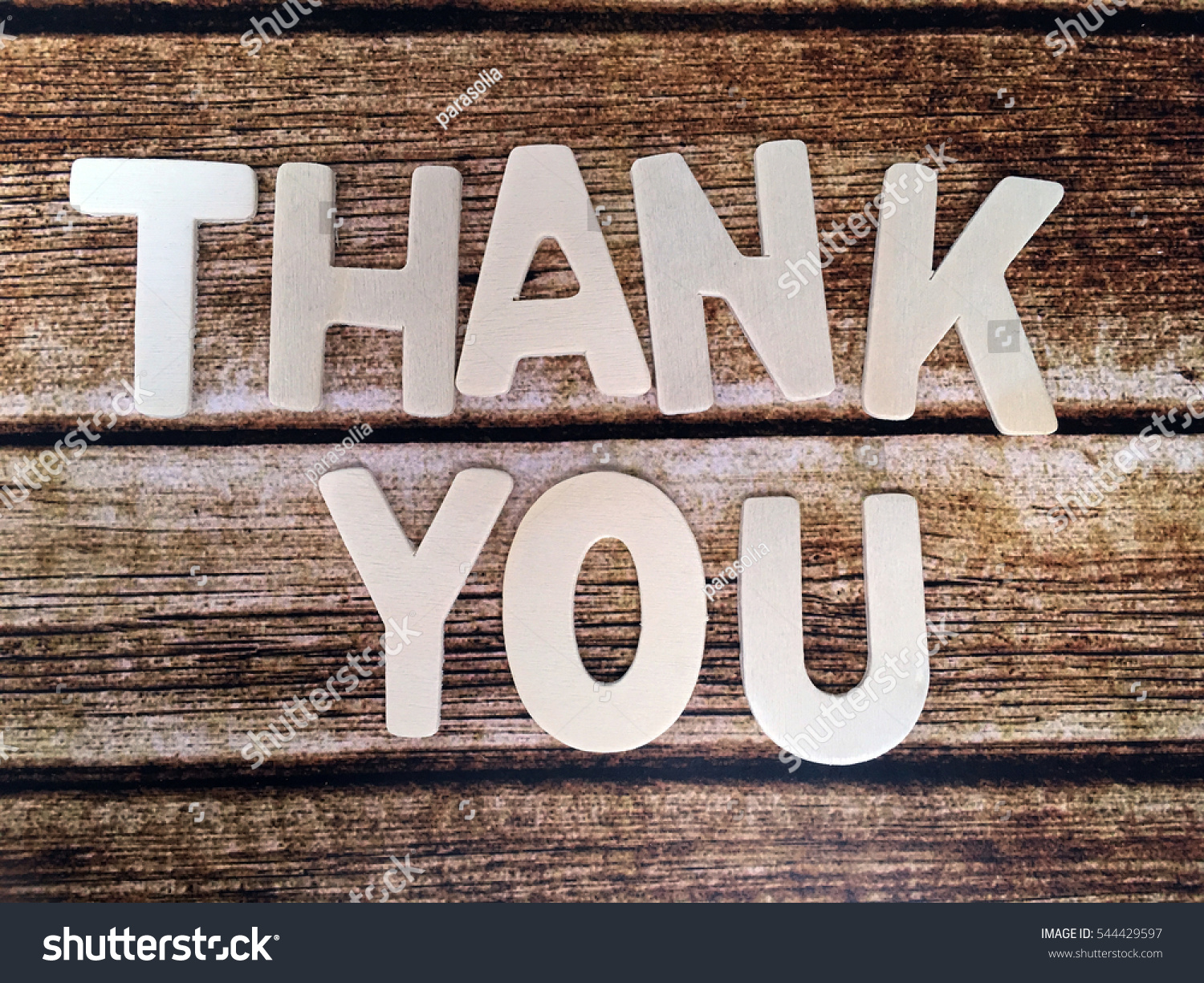 Thank You Thank You Wooden Letters Stock Photo 544429597 | Shutterstock