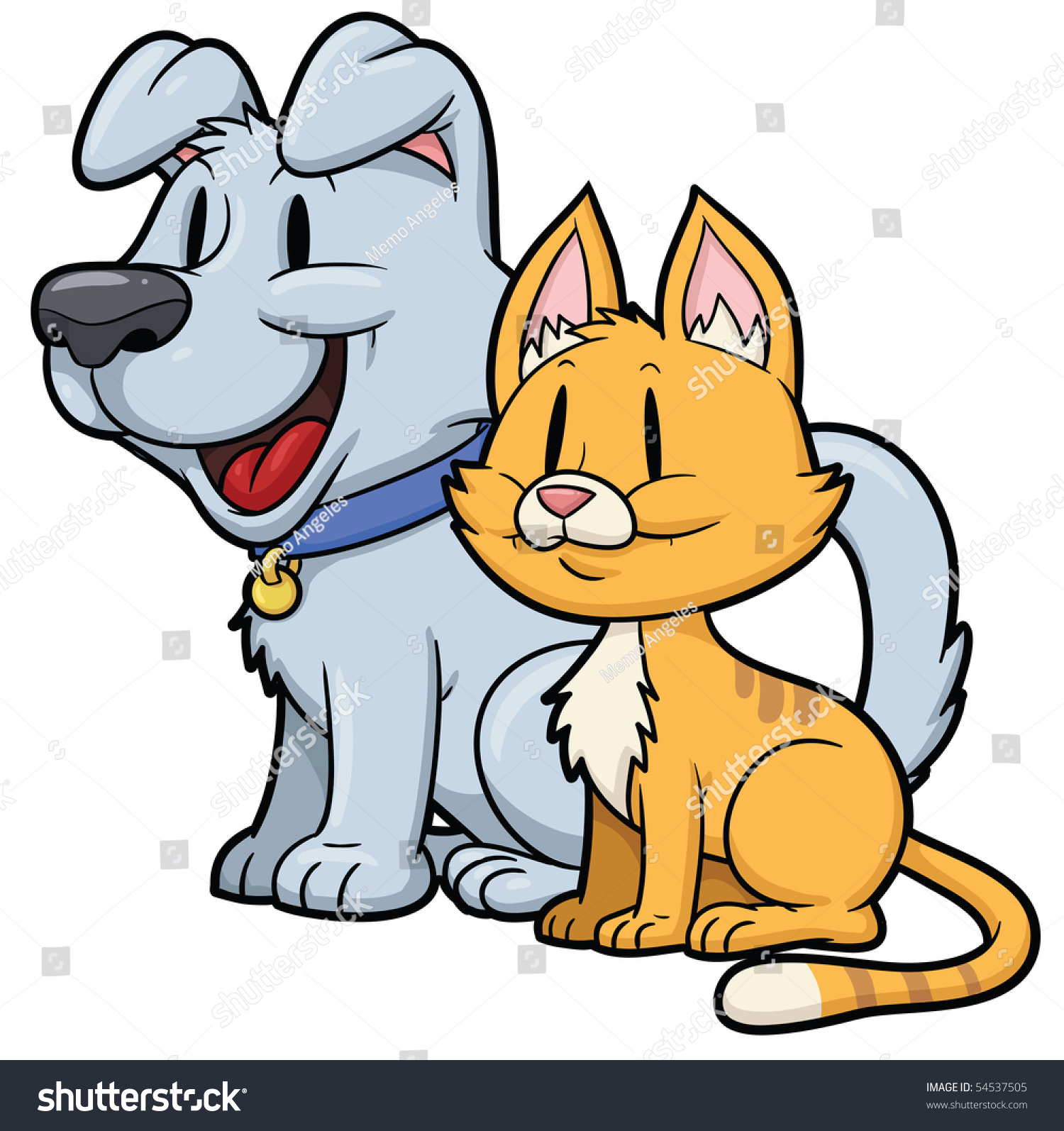 Кошка и собака мультяшные