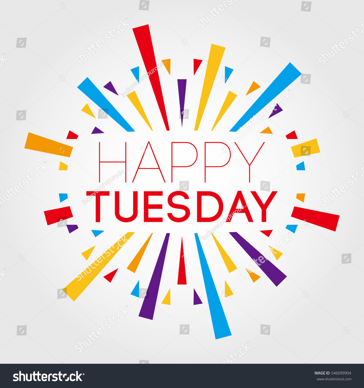 Happy Tuesday Vector Illustration Poster Banner Stock Vector (Royalty ...