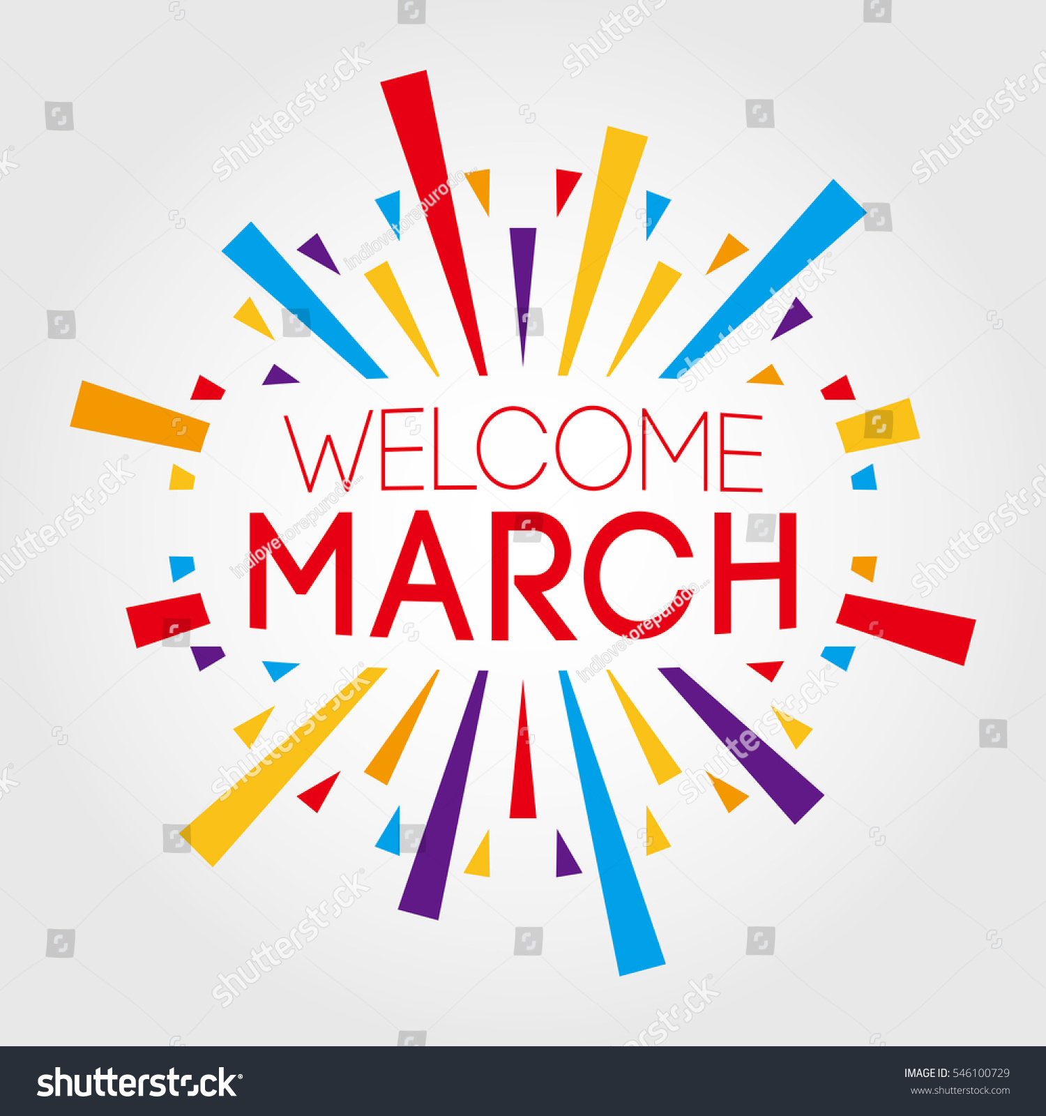 March Vector Illustration Poster Banner Stock Vector (Royalty