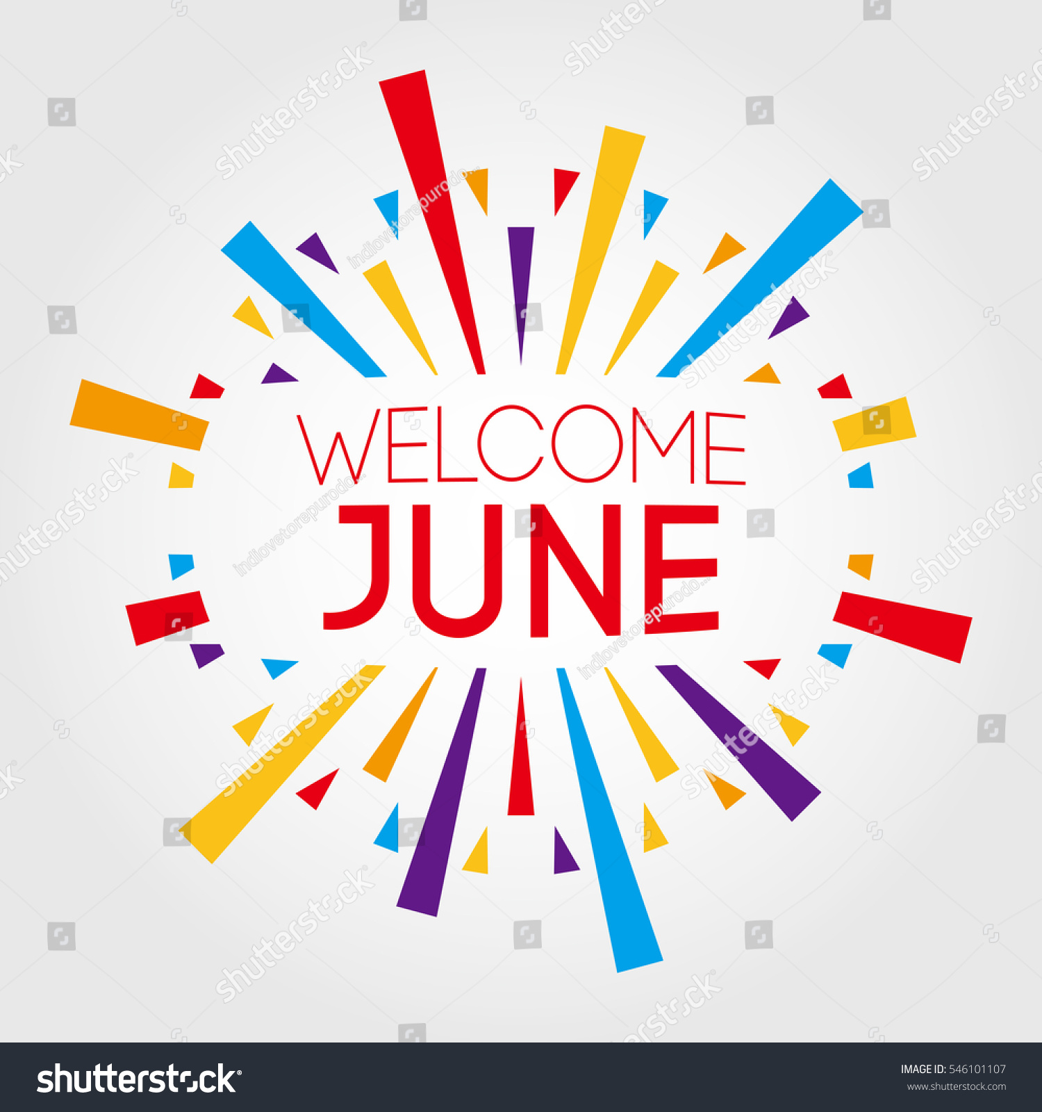 June Vector Illustration Poster Banner vetor stock (livre de