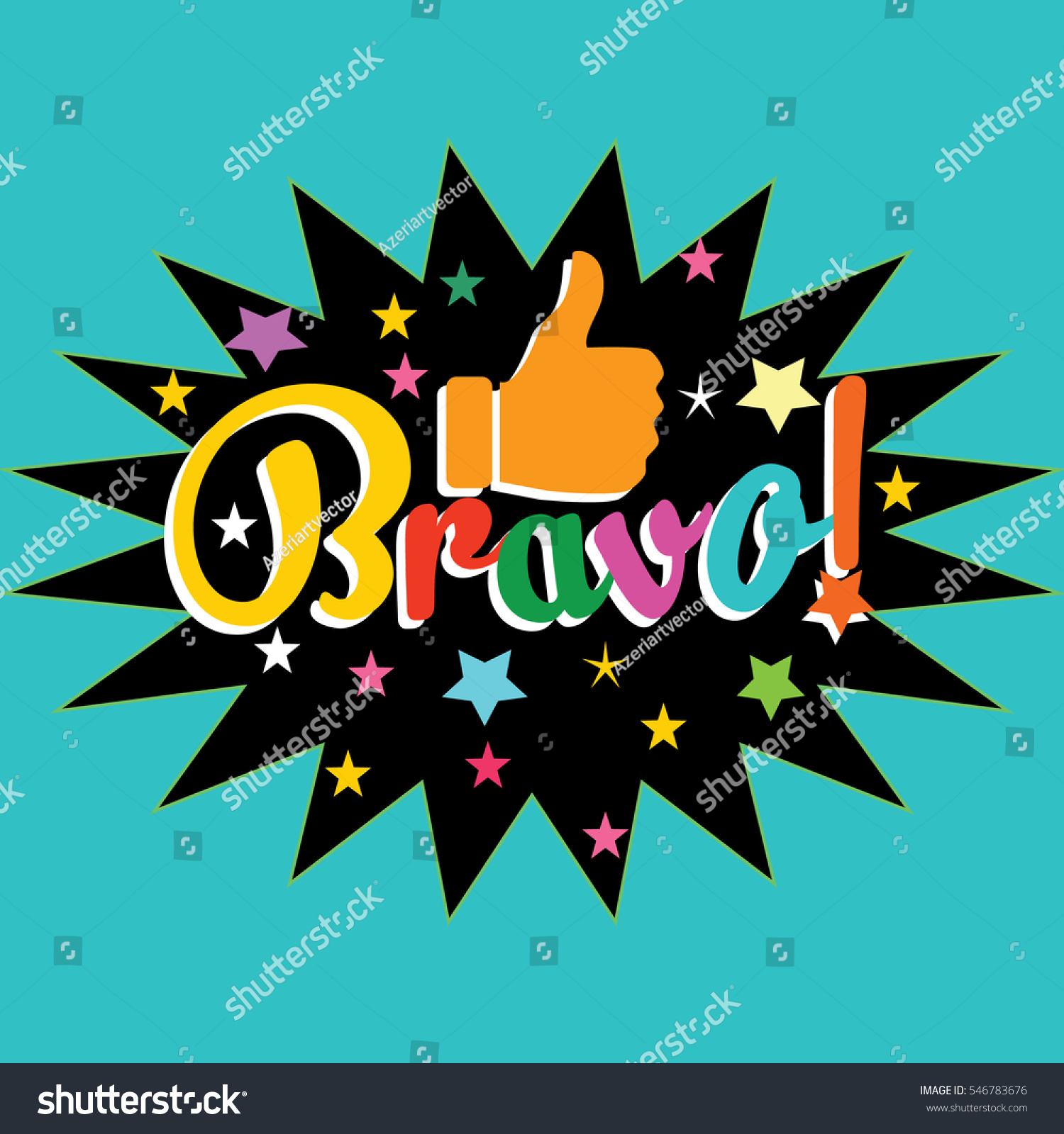 Bravo Congratulations Card Stock Vector Royalty Free 546783676