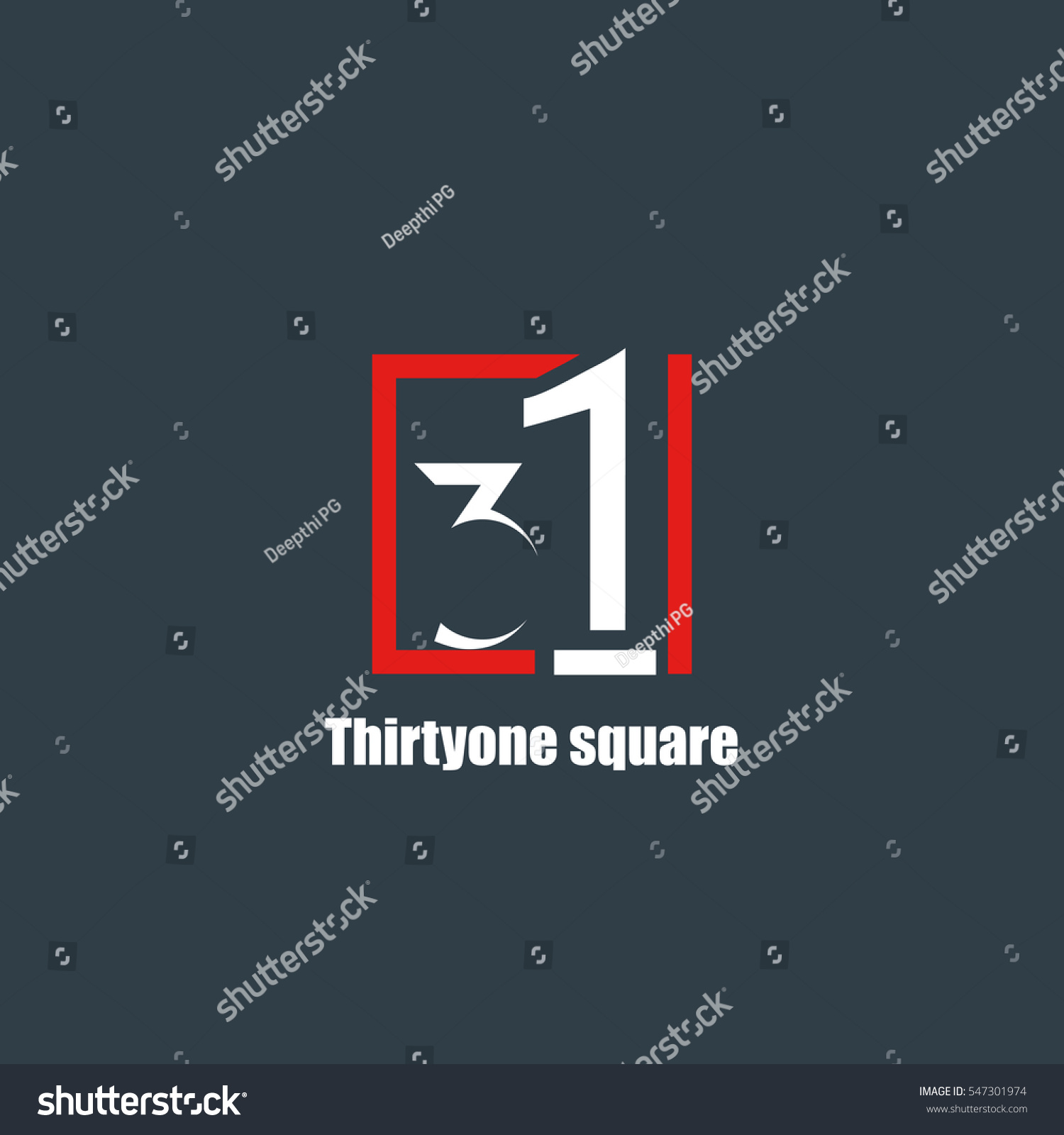 31 Letter Logo Design Vector Element Stock Vector (Royalty Free