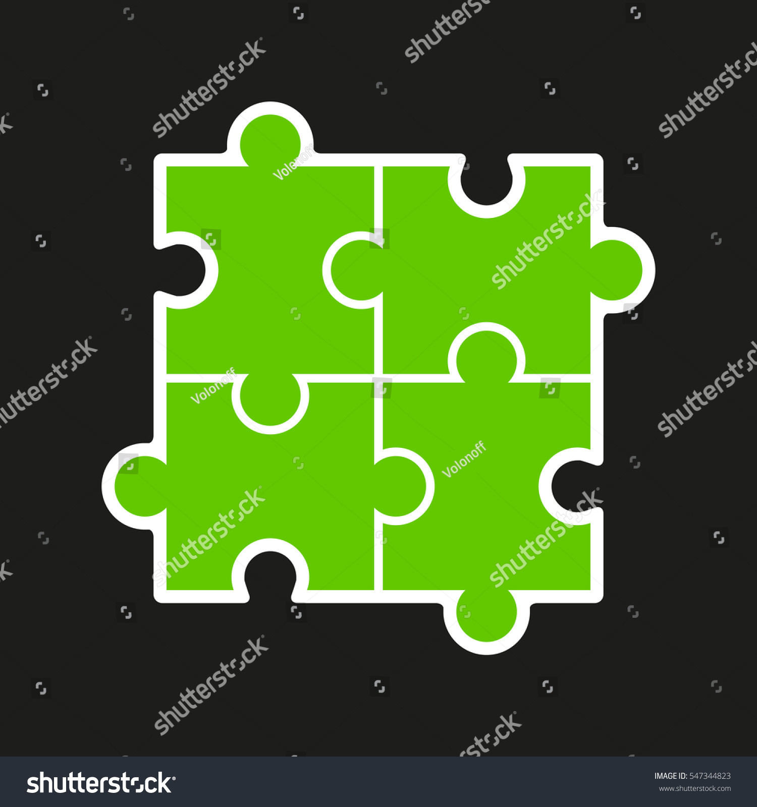 Puzzle Piece Business Presentation Circle Infograph Stock Vector ...