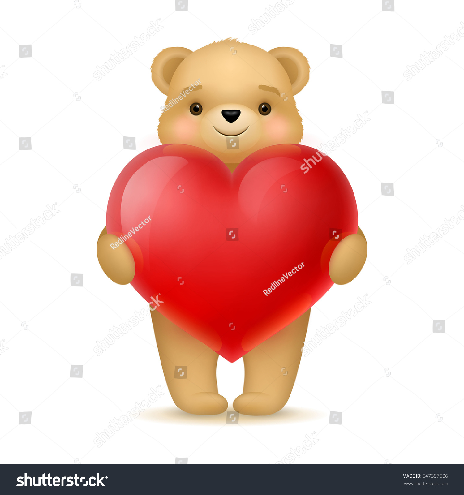 big heart teddy bear