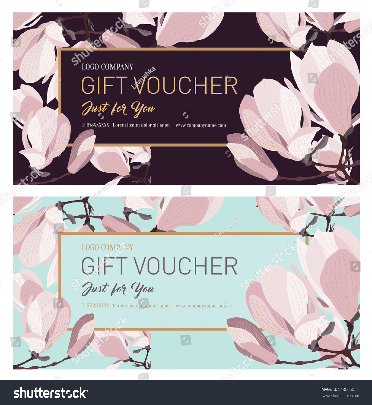 Set Gift Voucher Gift Card Gift Stock Vector (Royalty Free) 548065051 ...