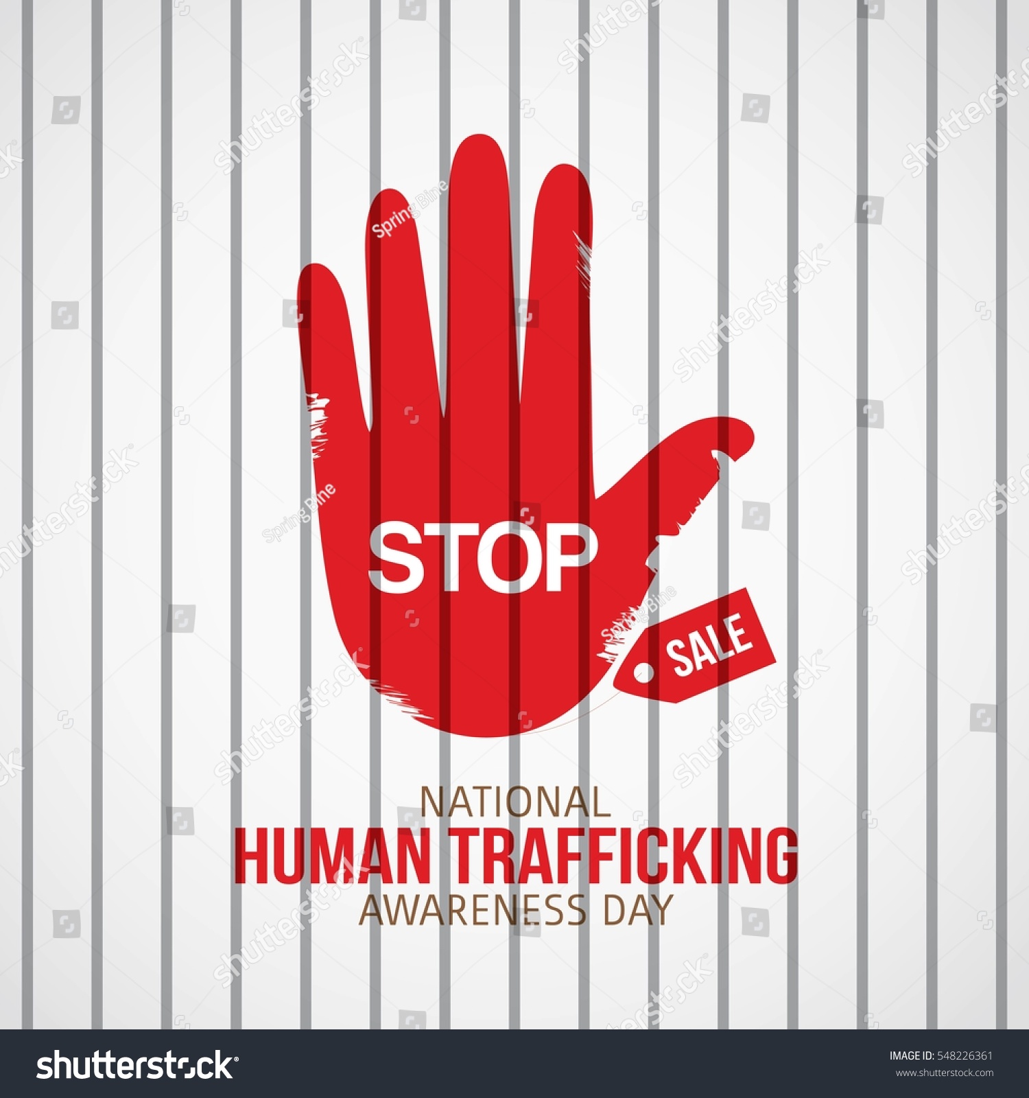 National Human Trafficking Awareness Day Vector Stock Vector Royalty