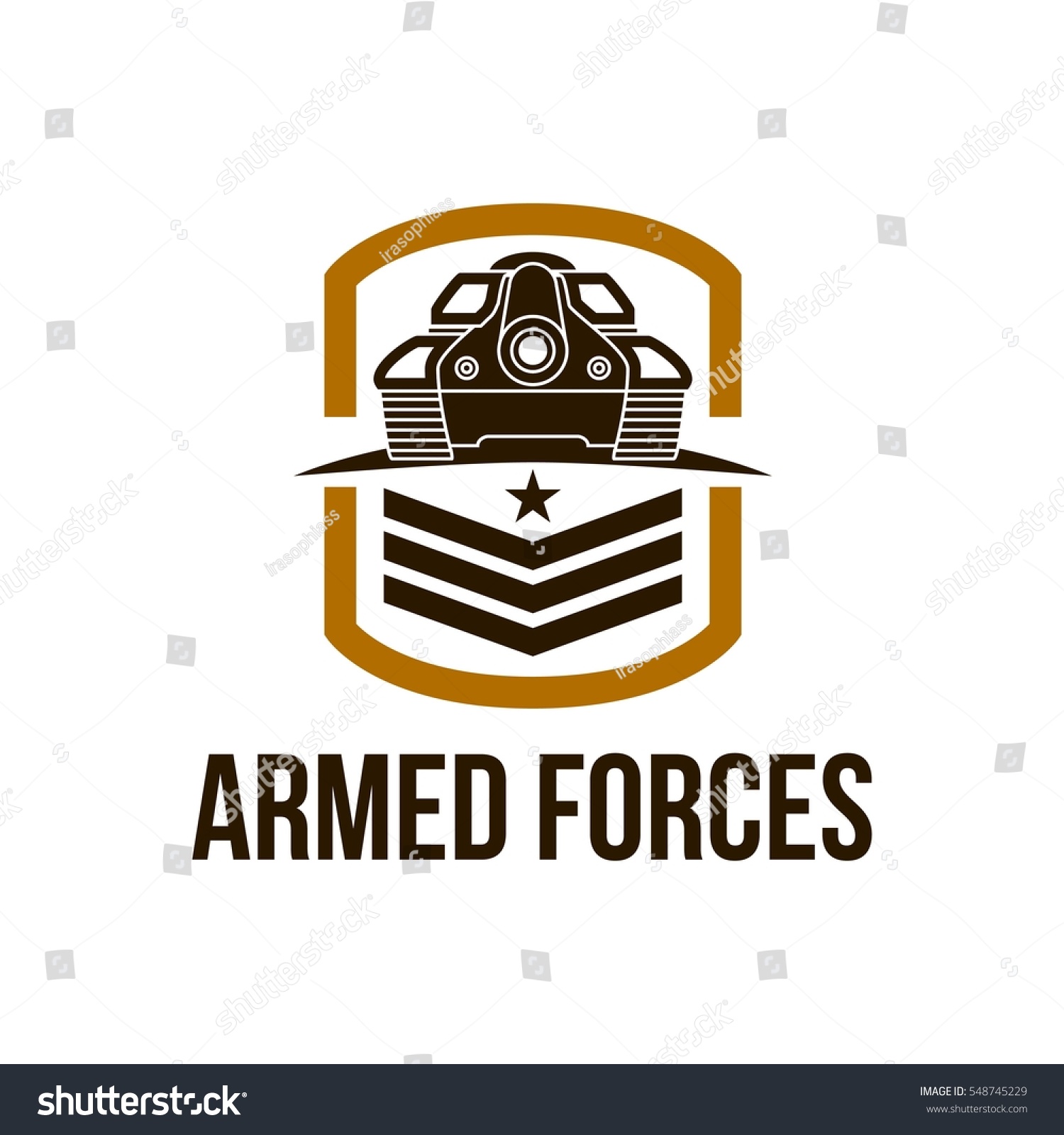 Battle Tank Logo Design Template Stock Vector (Royalty Free) 548745229 ...