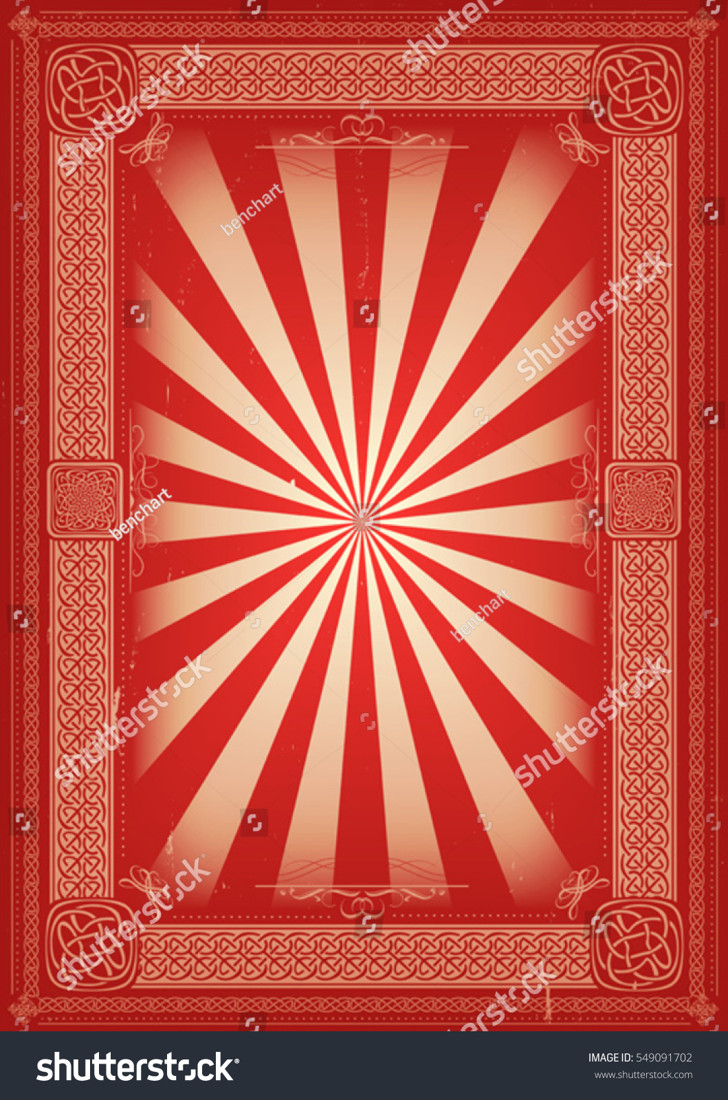 Vintage Retro Background Celtic Patterns Illustration Stock Vector ...