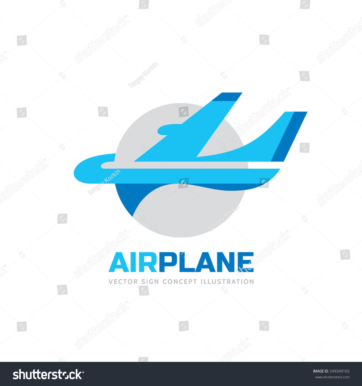 Airplane Vector Logo Concept Illustration Abstract Stock Vector ...