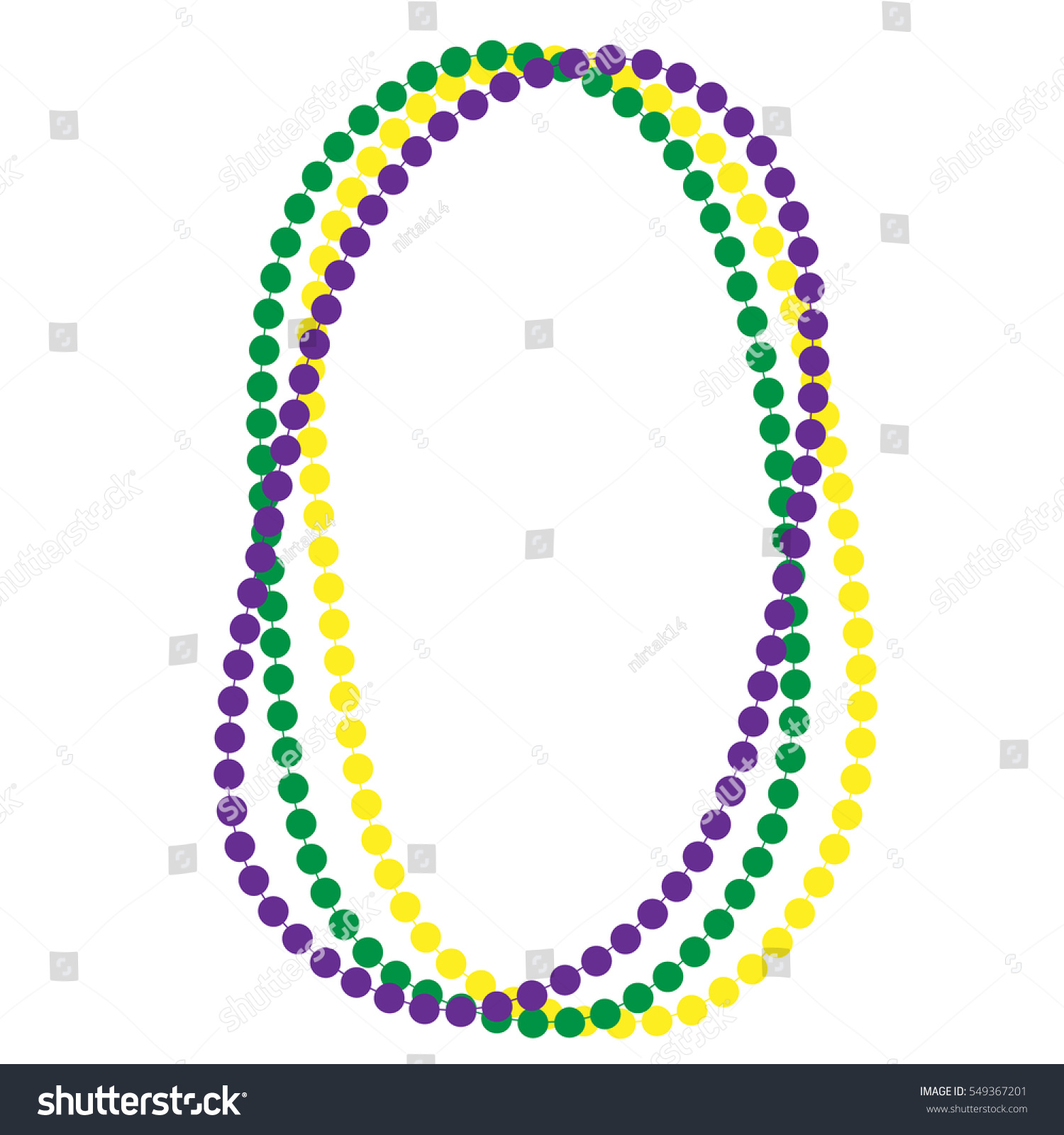 mardi gras beads vector