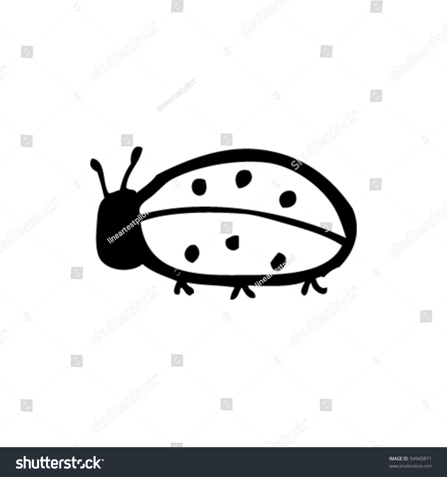 Ladybird Drawing Stock Vector (Royalty Free) 54945871 | Shutterstock