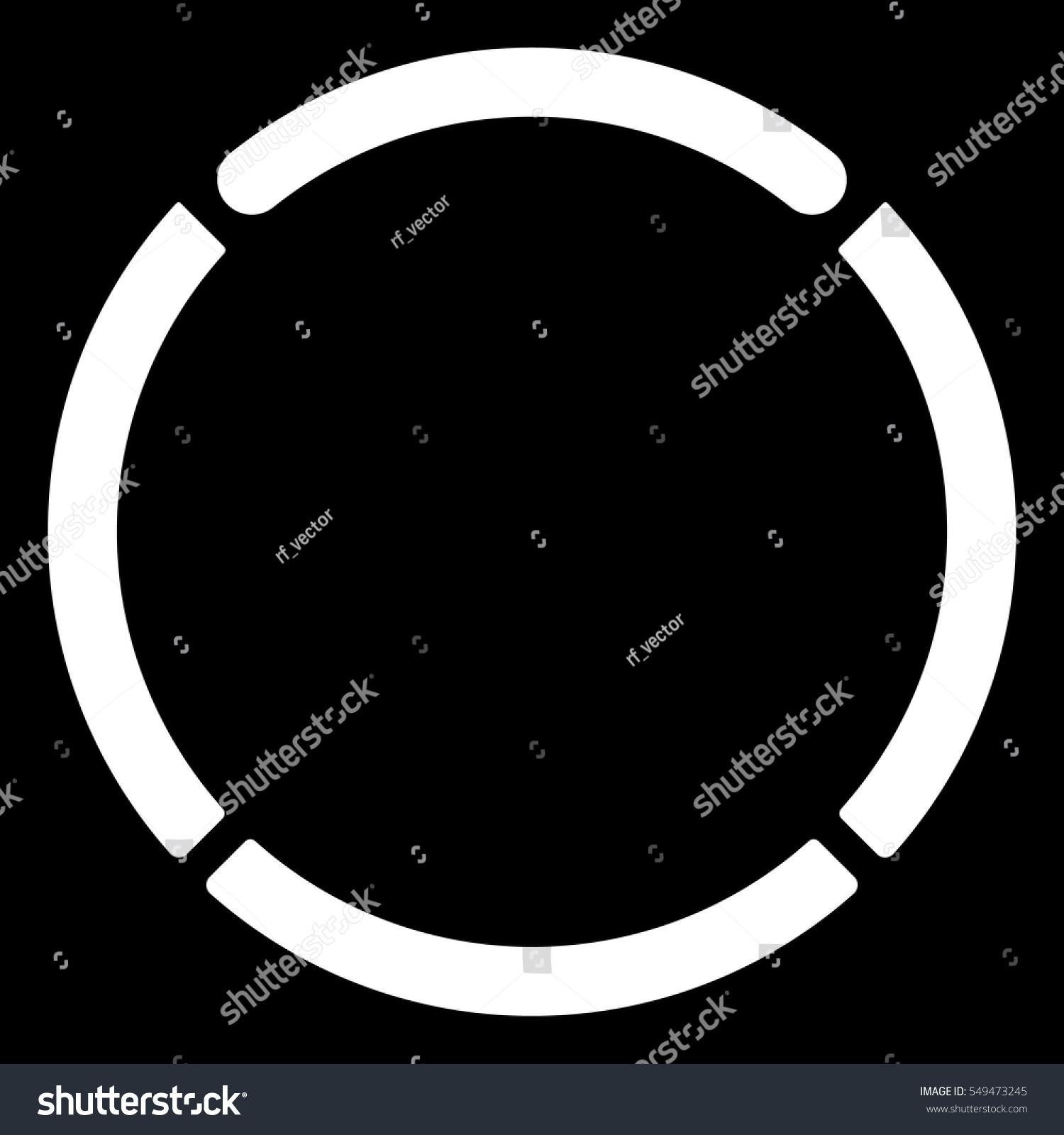 Segmented Circle Crosshair Target Symbol Chart Vector De Stock Libre