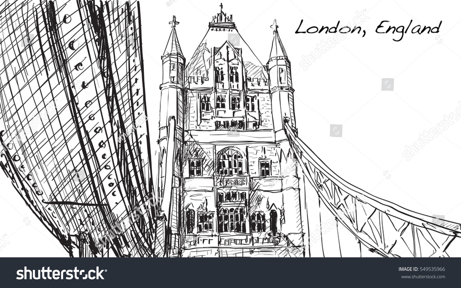 Лондон раздвижной мост эскиз